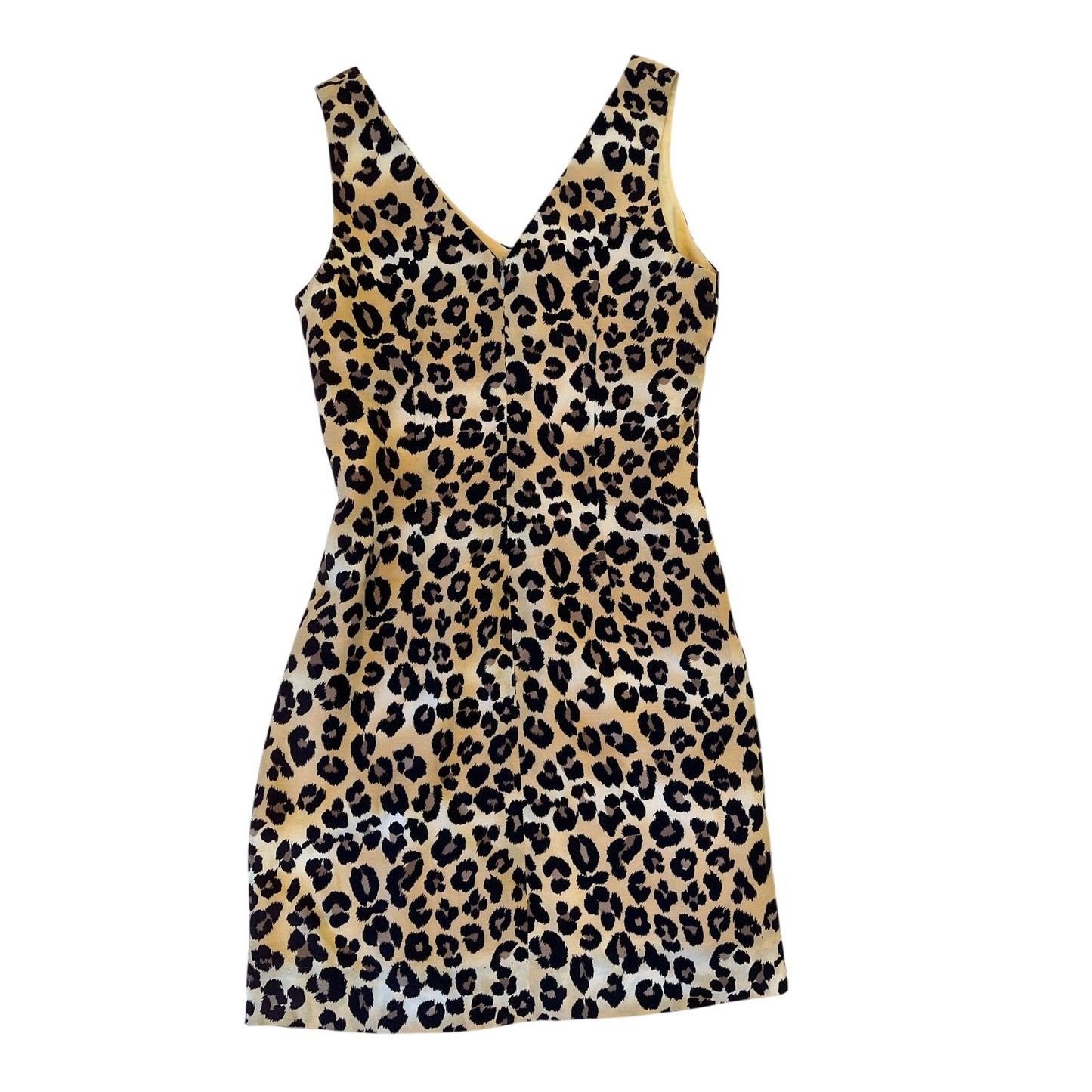 Nicole Miller NYC Leopard Print Sheath Dress Size 4 Sleeveless Bodycon