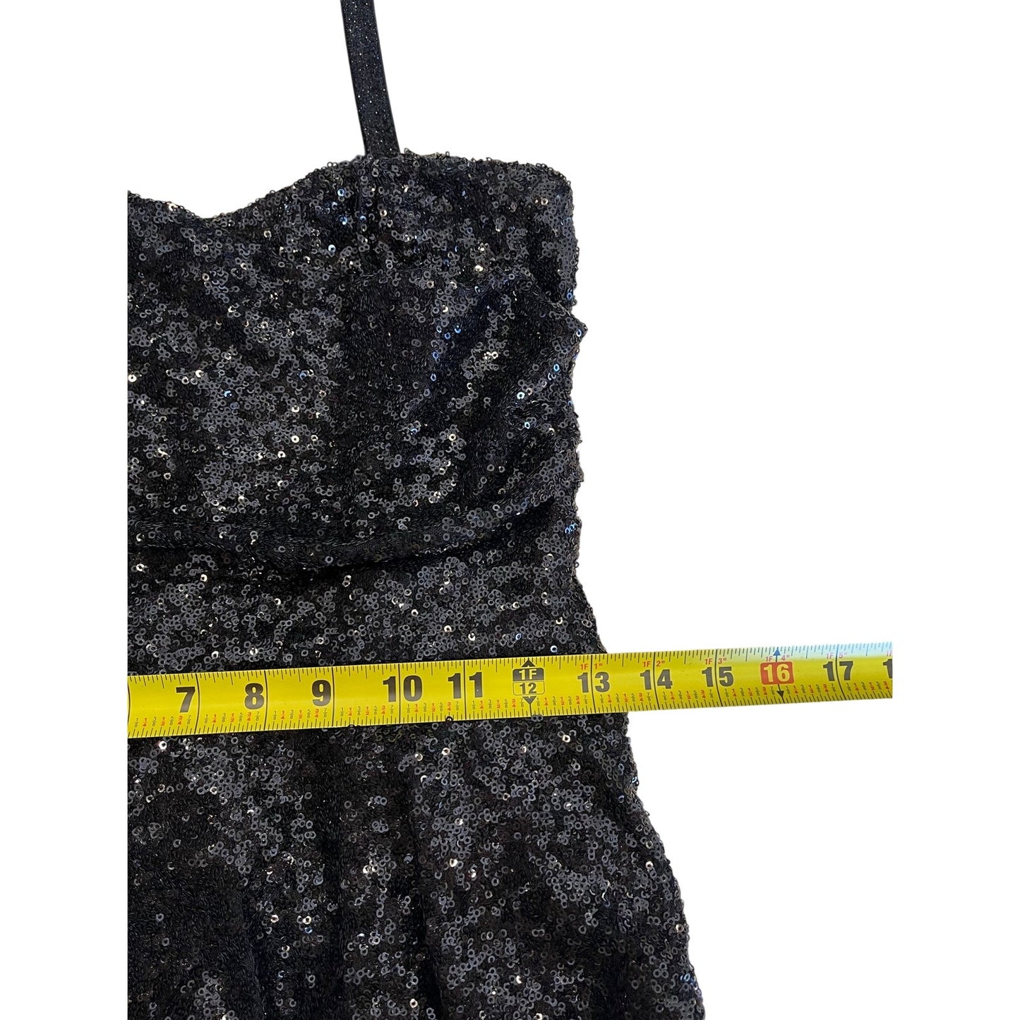 2000s Black Sequin Peplum Mini Dress XS Cross Back Party Cocktail