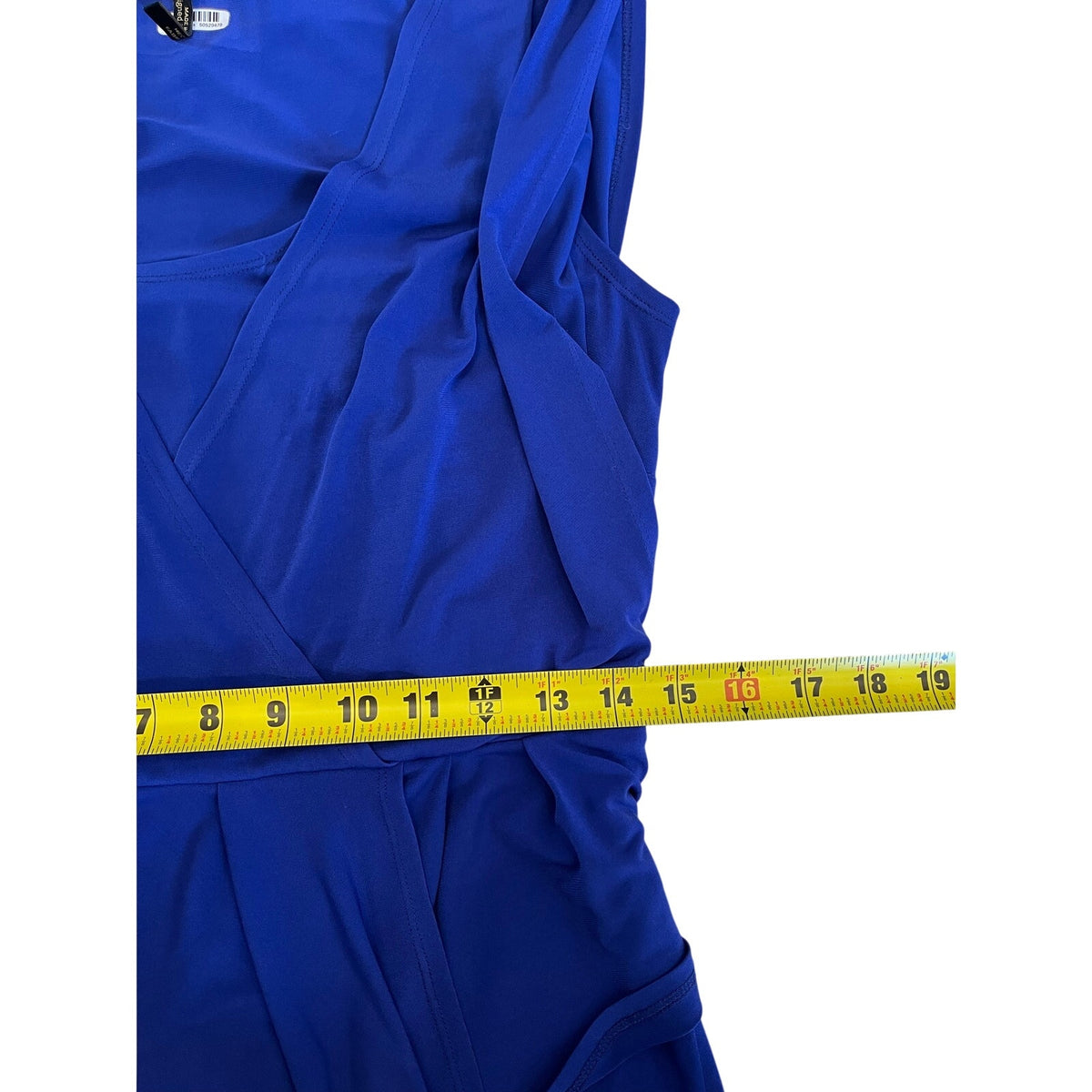 Laundry by Shelli Segal Cobalt Blue Faux Wrap Peplum Dress Size 4