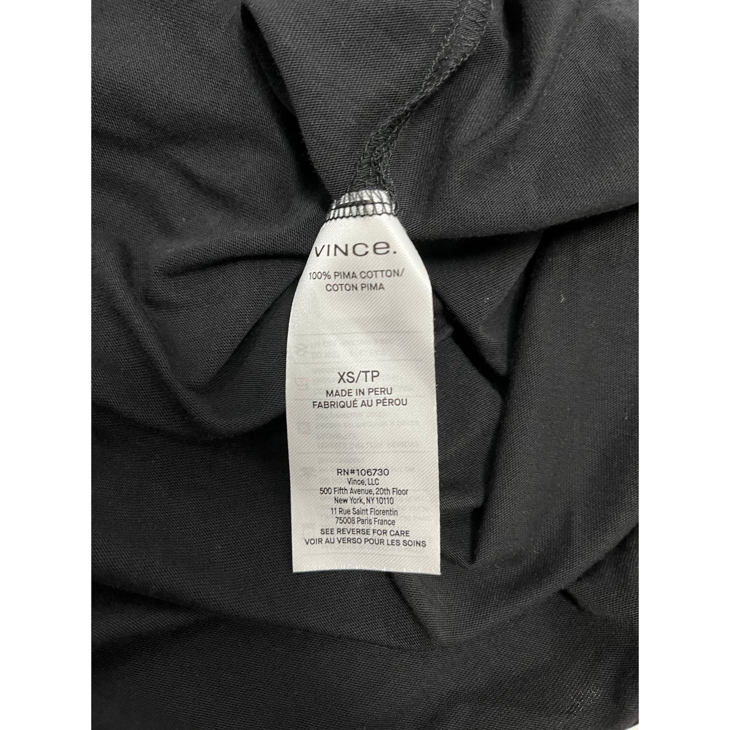 Vince Black Sleeveless 100% Cotton Minimalist Maxi Dress Size Small