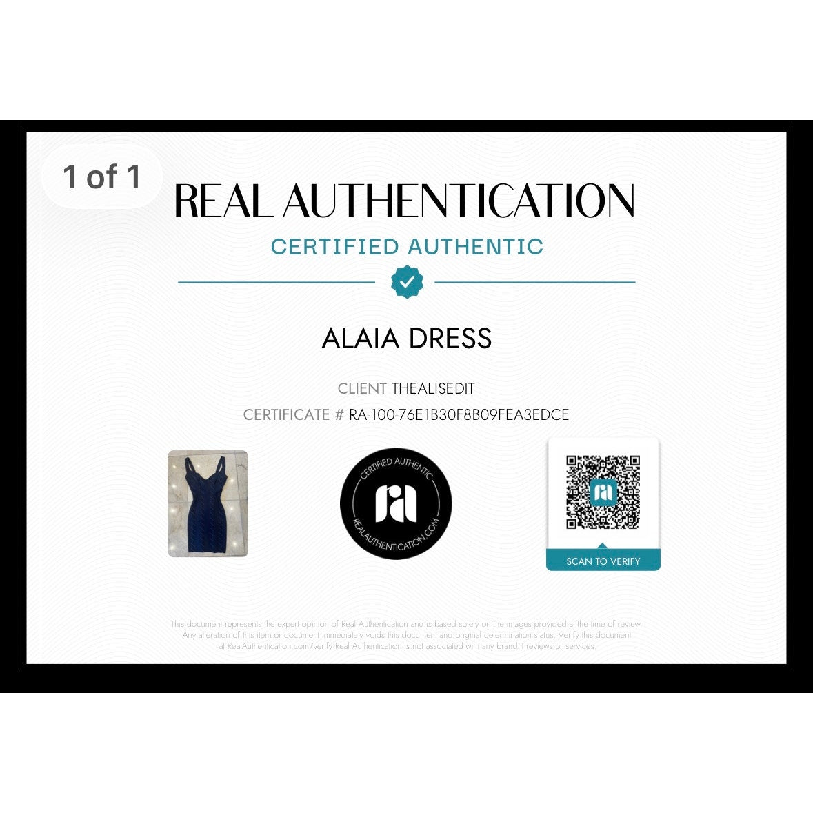 Authentic ALAÏA Black Bandage Knit Bodycon Dress Made In Italy Size S Certified