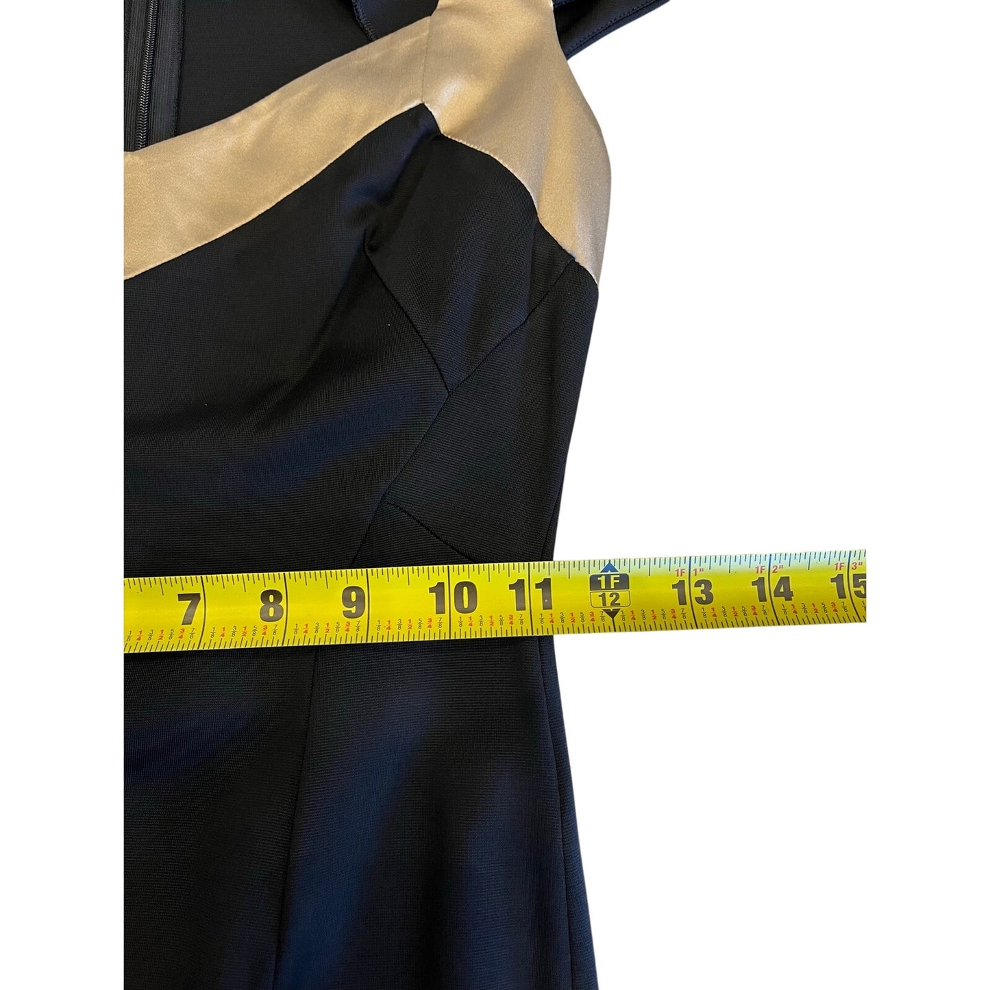 Just Cavalli Black Beige Colorblock Cap Sleeve Midi Dress XS Made in Italy