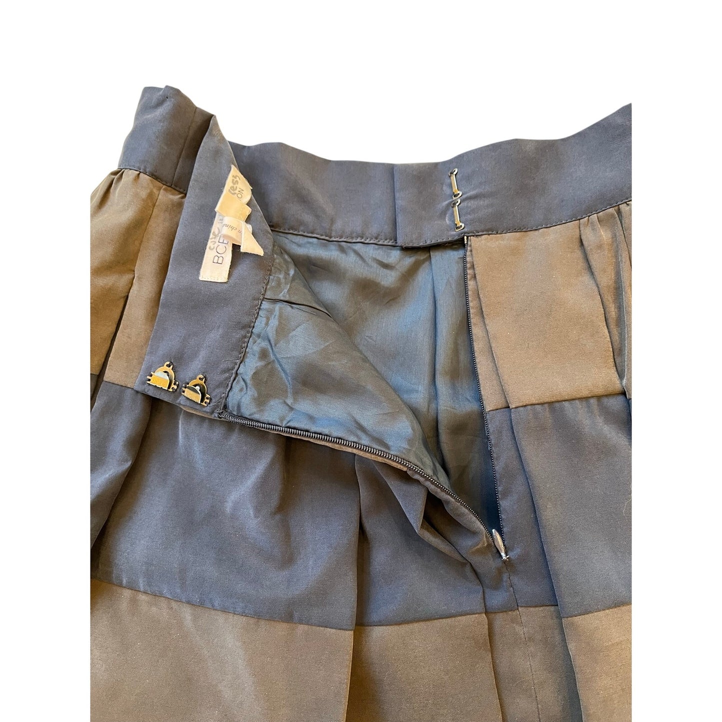 BCBGeneration Blue Colorblock Pleated Mini Skirt Size 2