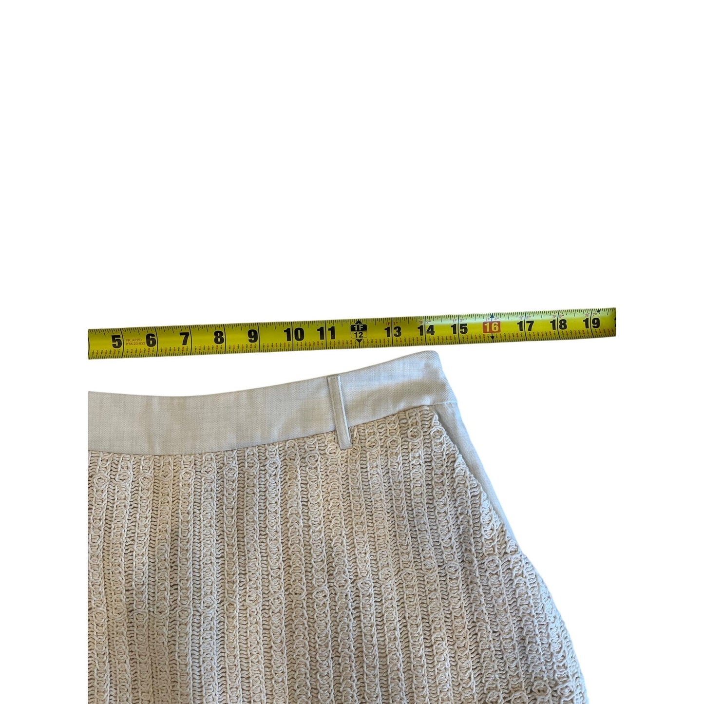 Avec Les Filles Cream Crochet Mini Skirt Size 6 NWT Cotton Knit