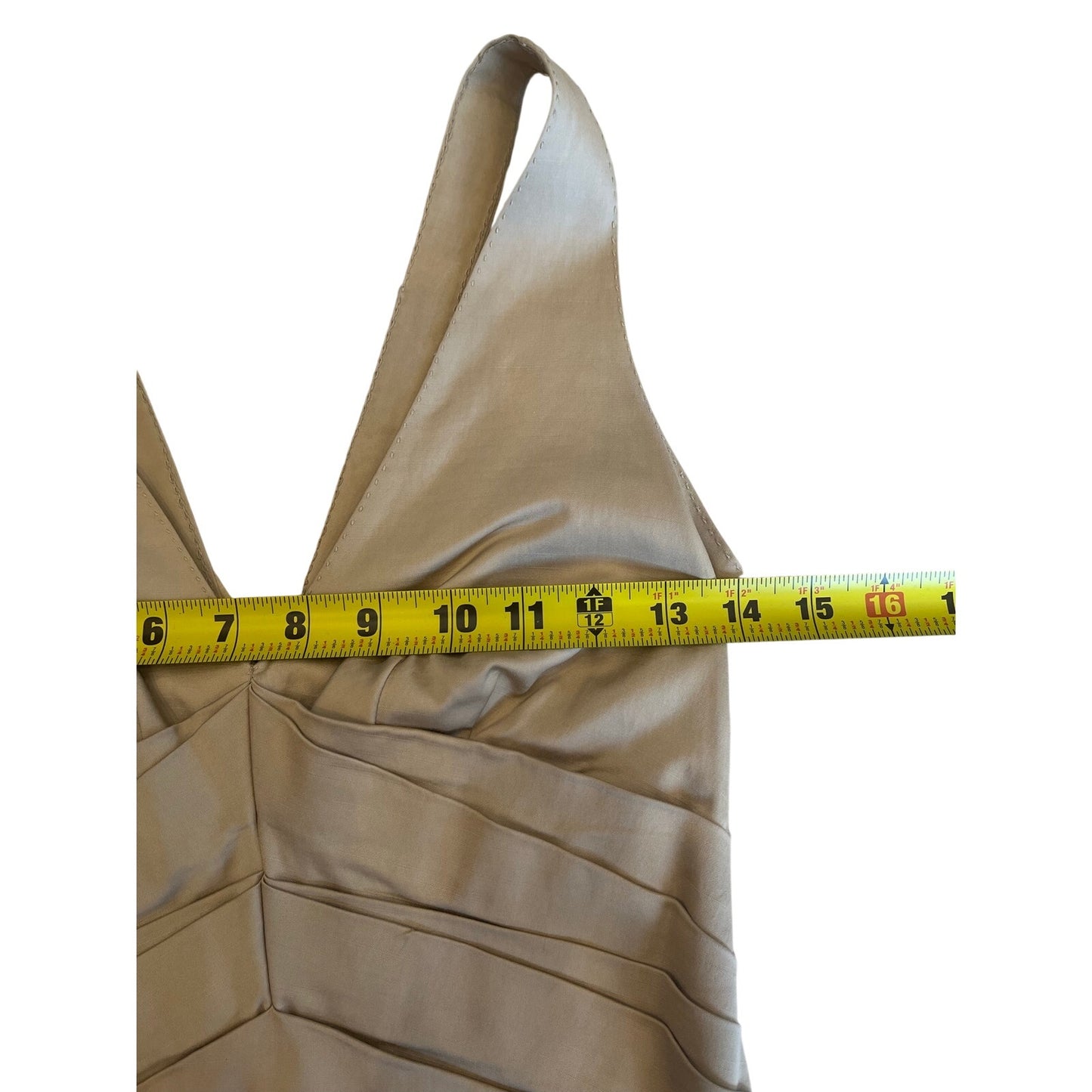 Leon Max Limited Edition Beige Sheath Dress Sleeveless Cocktail Dress Size S