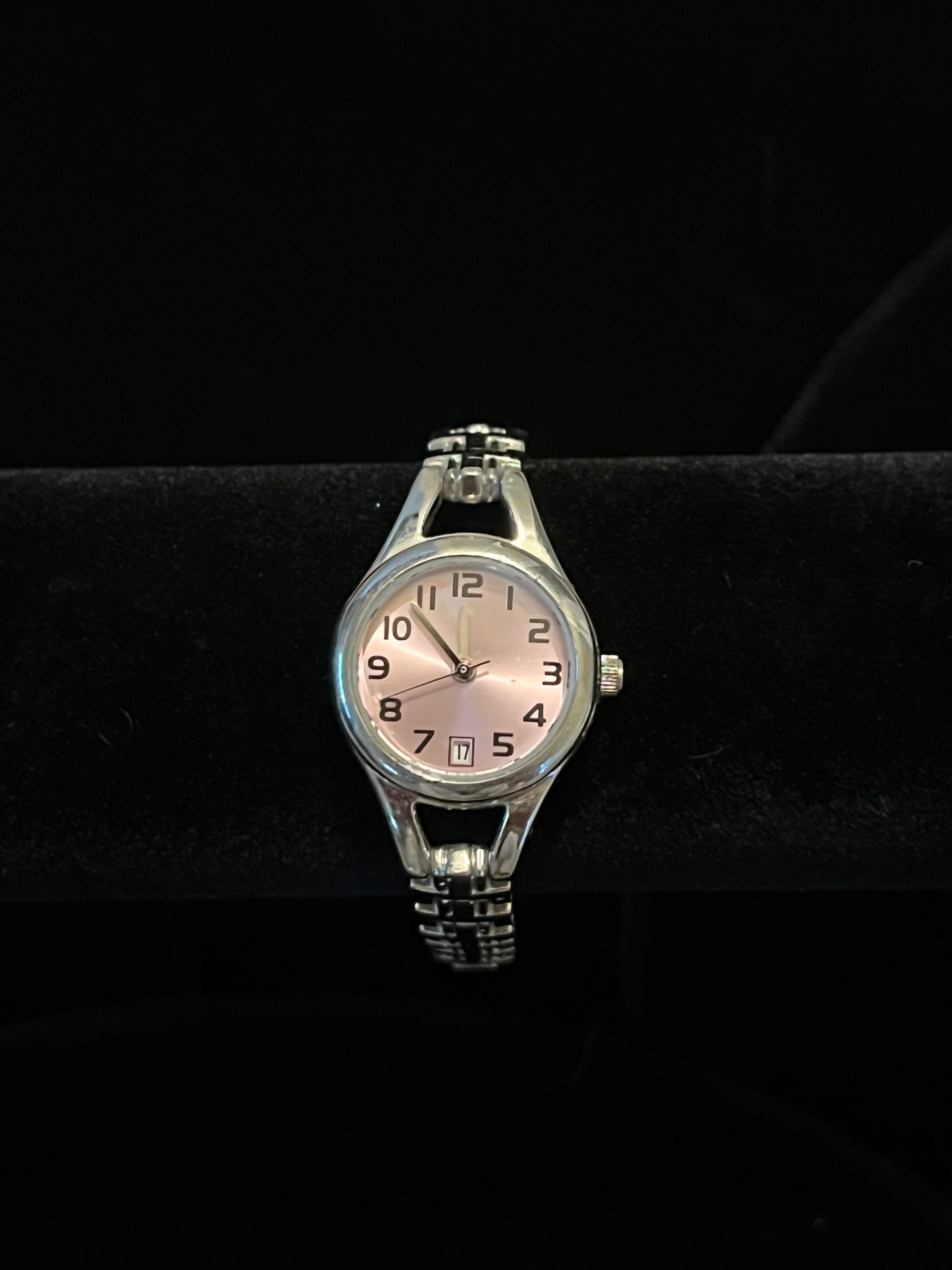 vintage women's watch- pink face