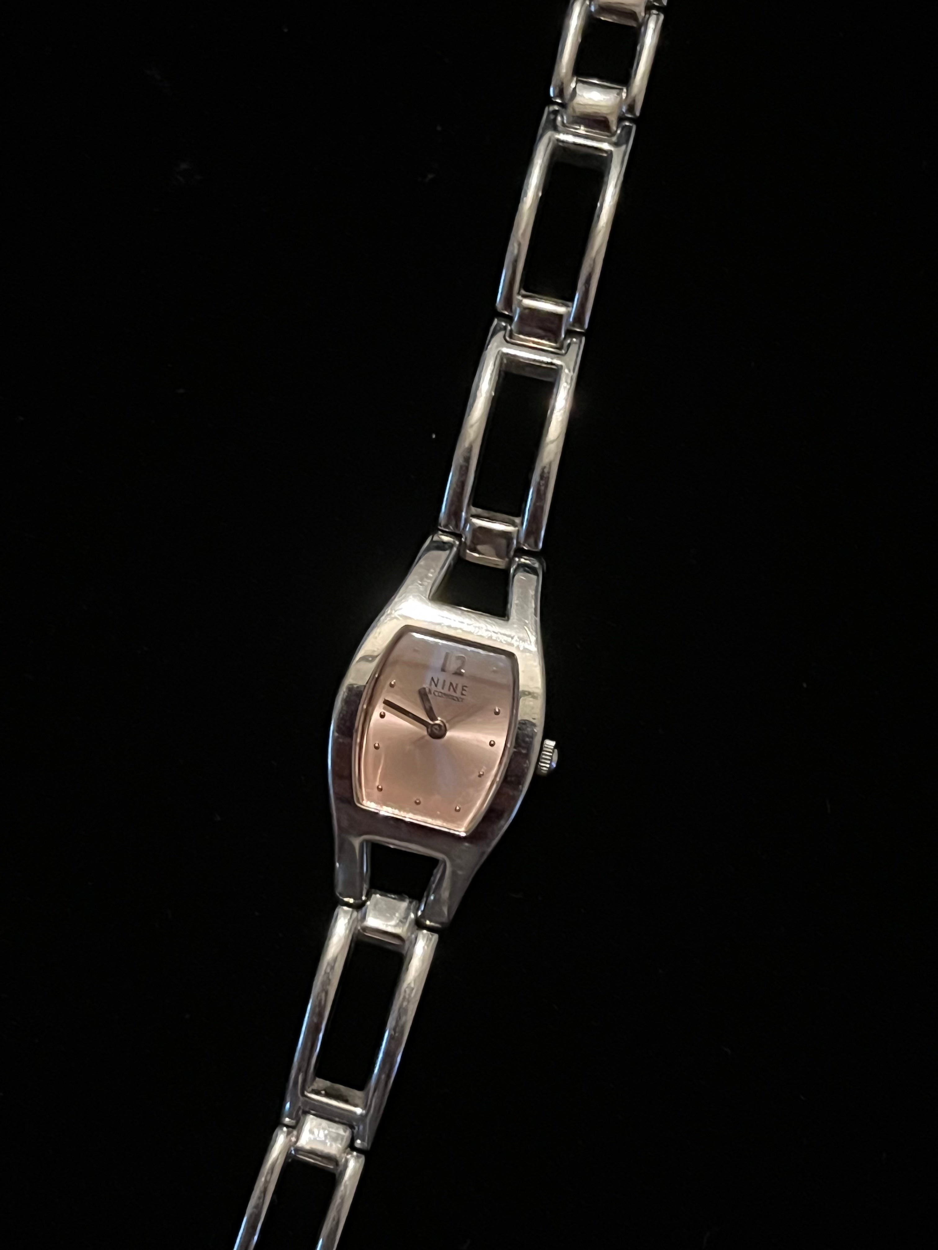 vintage women's watch- pink face
