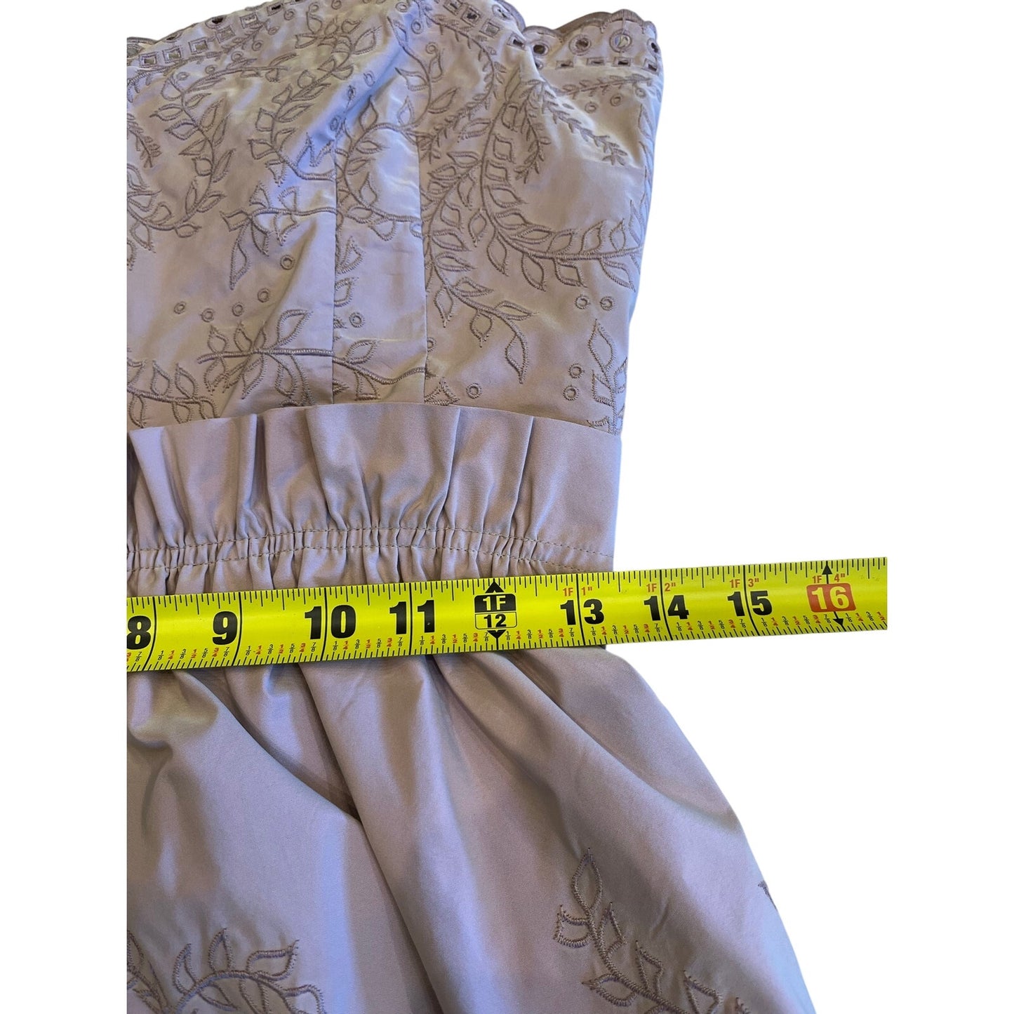 BCBG Max Azria Size 6 Mauve Rose Eyelet Embroidered Strapless Dress NWT