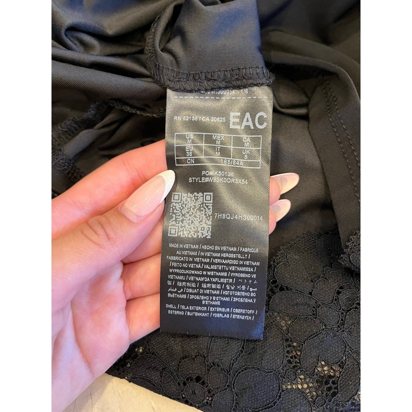Guess Los Angeles Black Lace Bodycon Midi Dress Size M NWT
