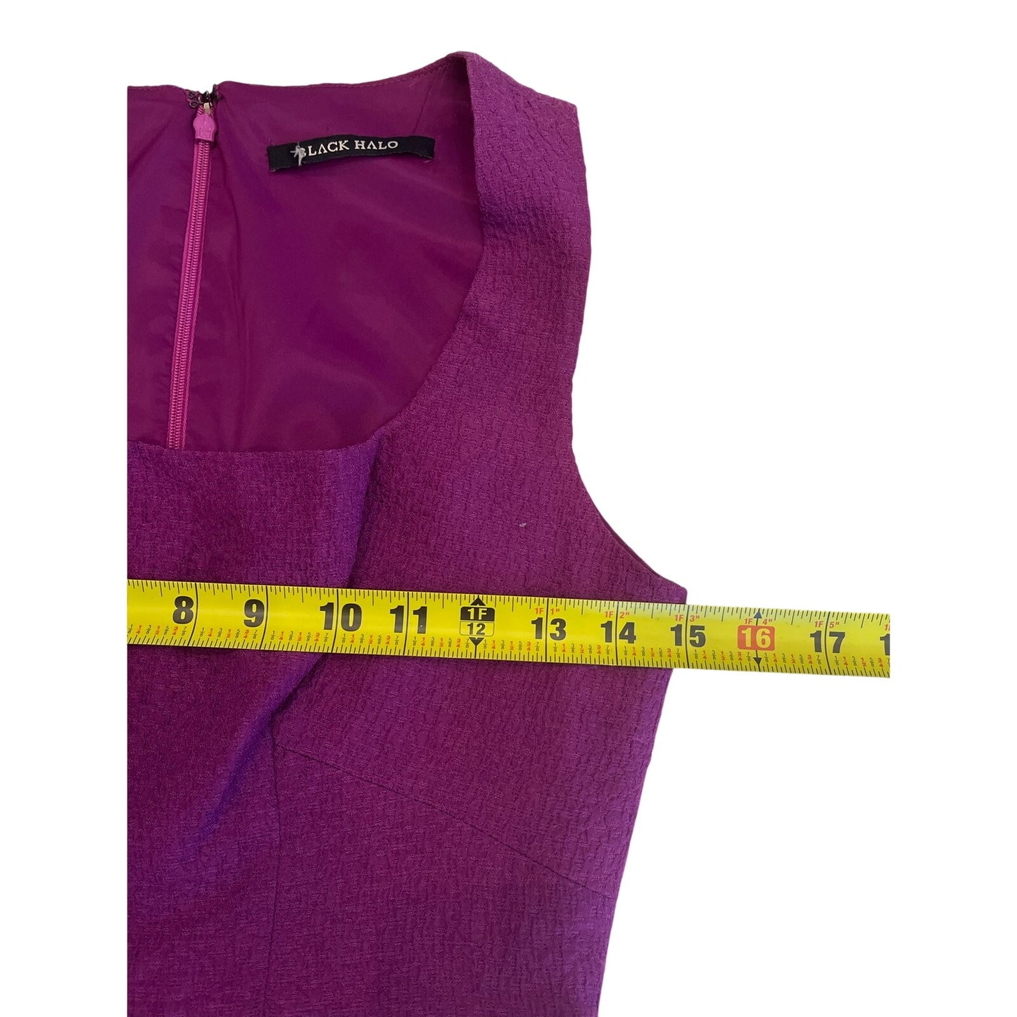 purple black halo cocktail dress