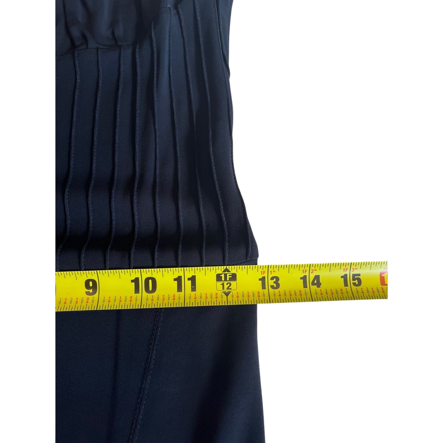 Black Sleeveless Pleated Bust Corset Midi Dress Fitted Slip Dress