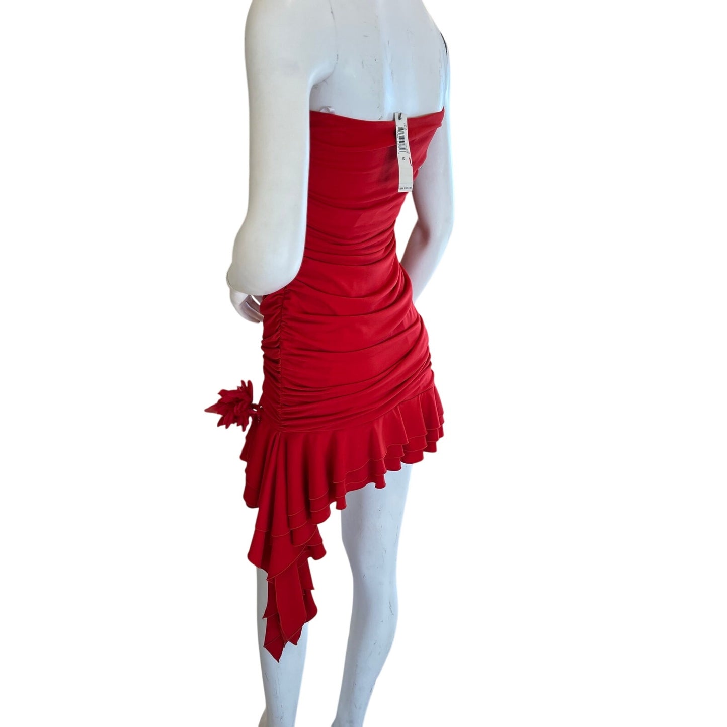 y2k red flower dress- laundry by shelli segal sz 10
