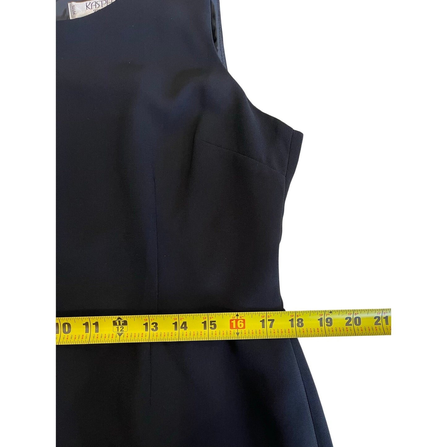 Kasper Separates Black Sleeveless Sheath Dress Size 14P Petite Career