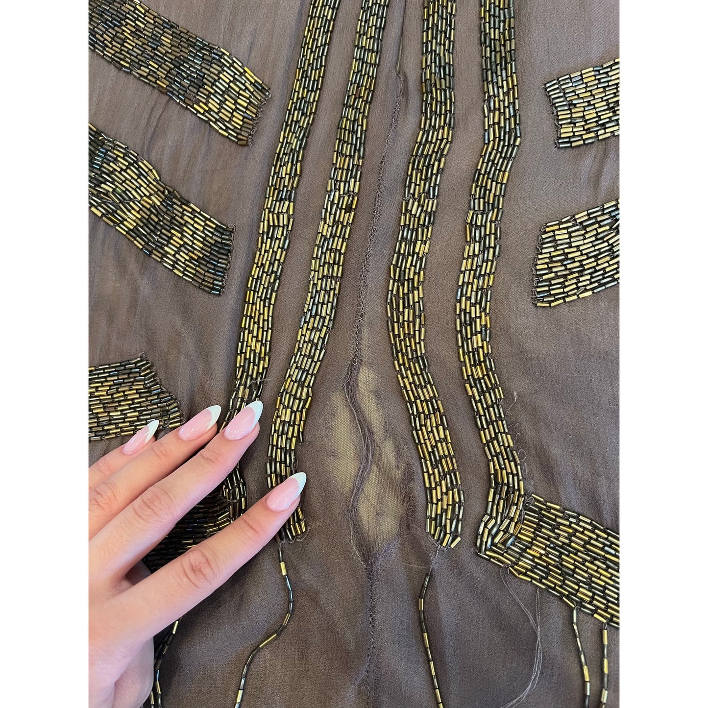 100% silk beaded dress size 12