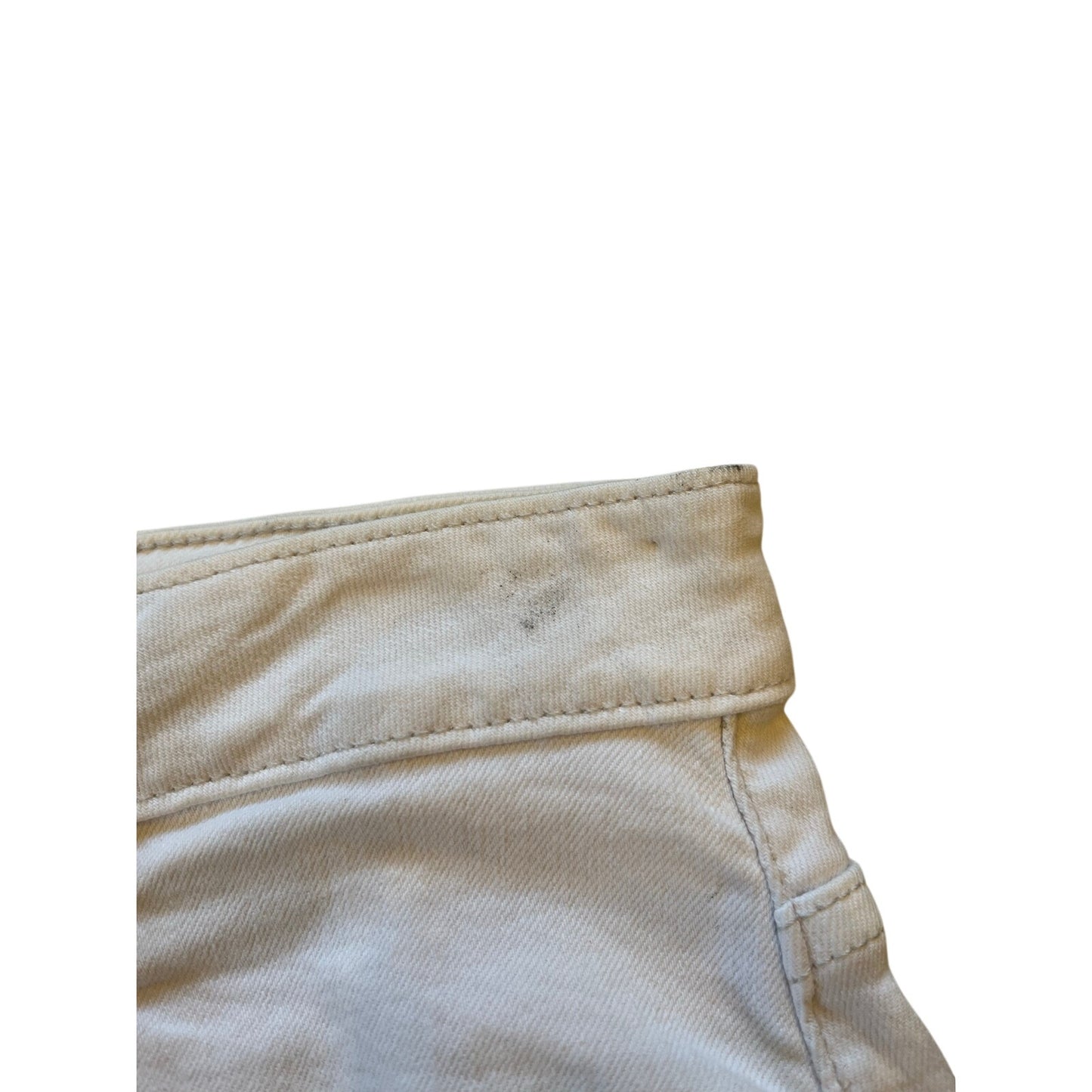 Calvin Klein White Distressed Denim Mini Skirt Size 30