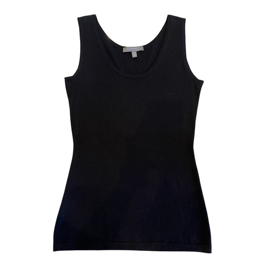Neiman Marcus Cashmere Collection XS Black Sleeveless Knit Tank Top