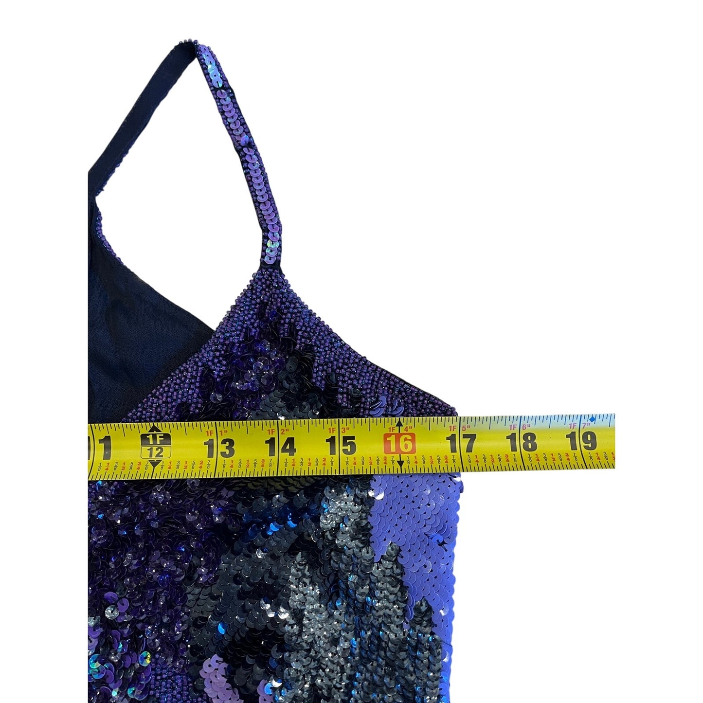 French Connection 2000s Purple Sequin Embellished Slip Party Dress US 0 XS
