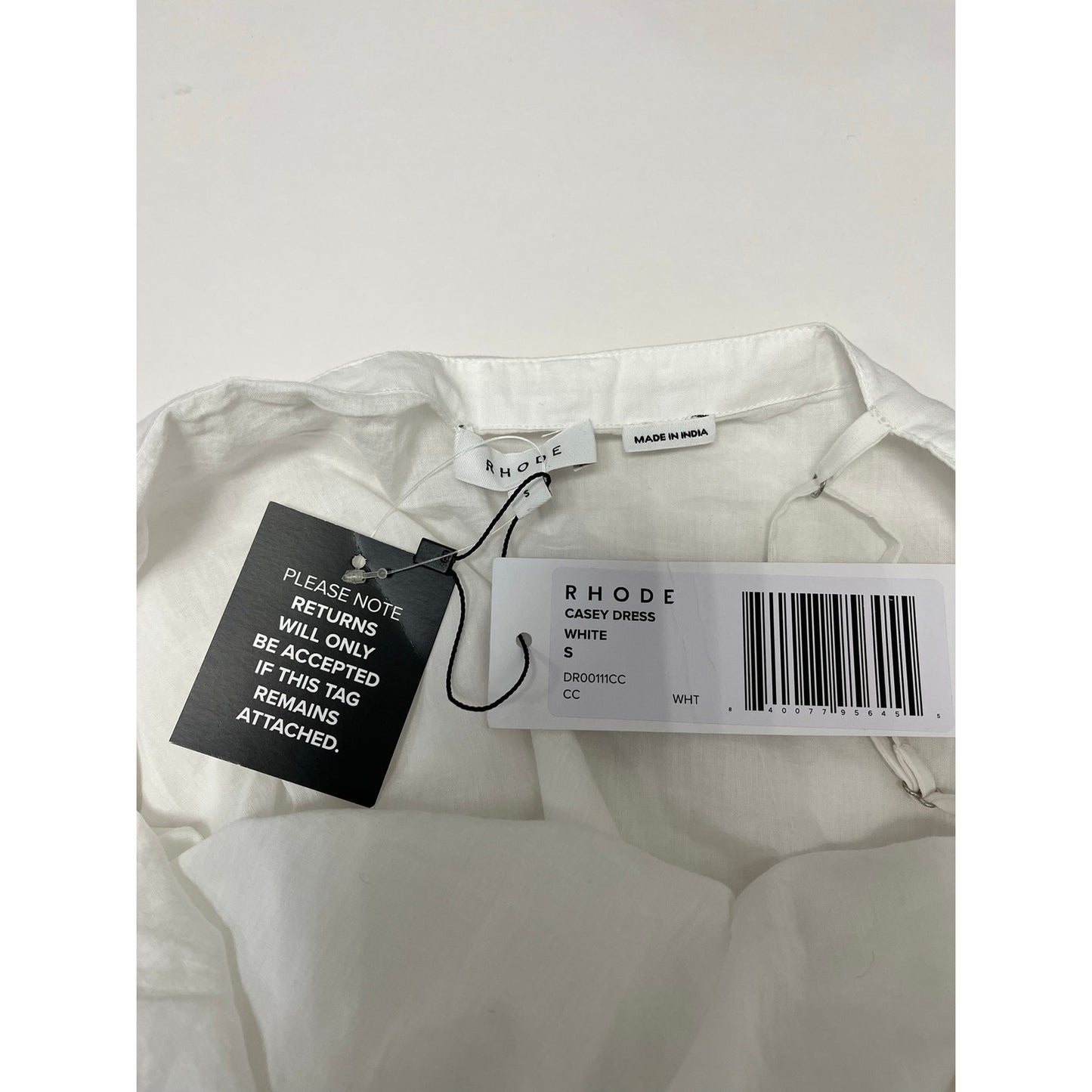 NWT RHODE Casey Dress White Mini Dress Size Small