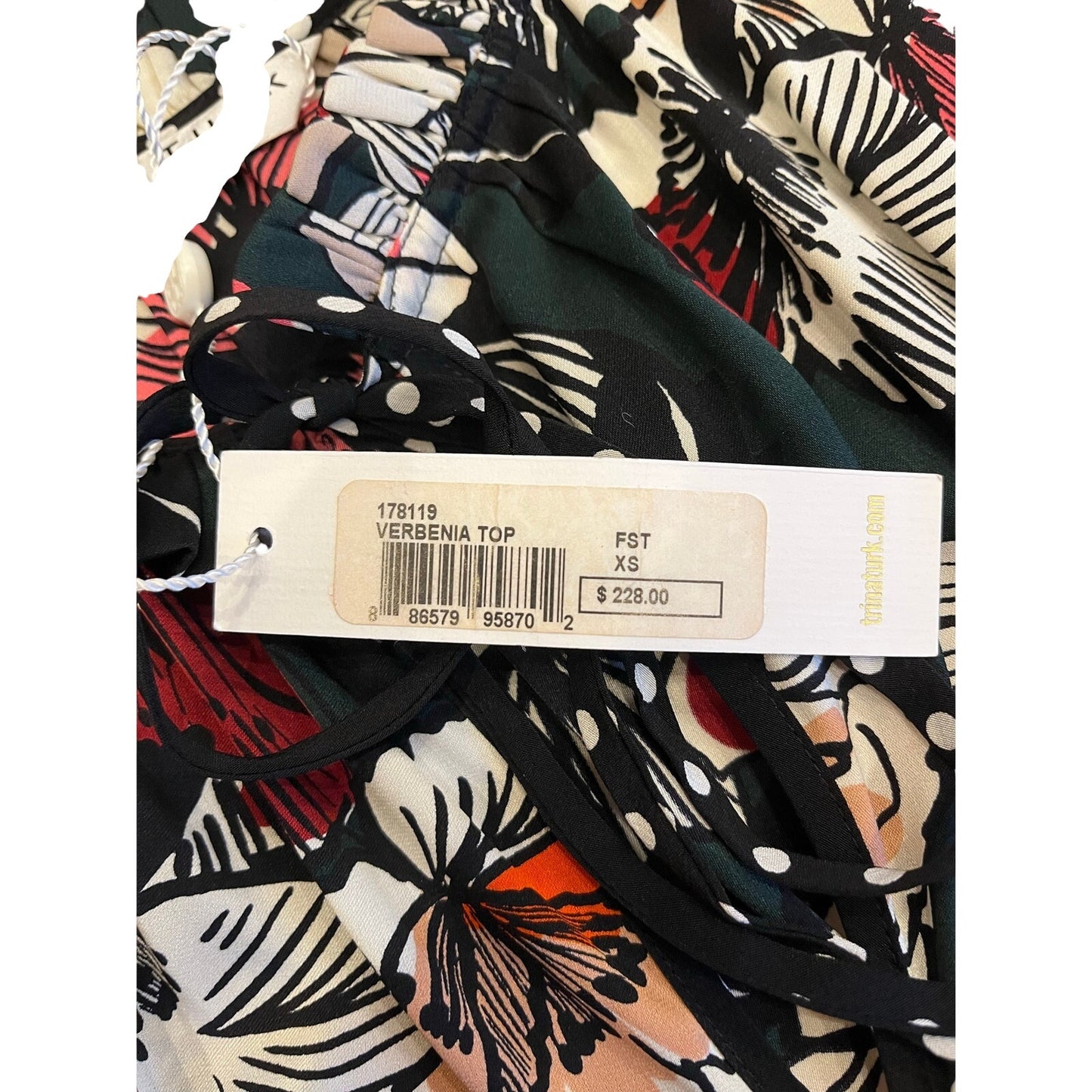 NWT Trina Turk Verbenia Silk Floral Sleeveless Blouse Top XS MSRP $228