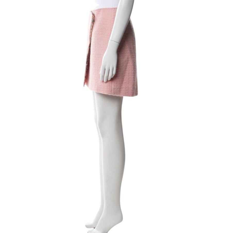 Missoni tweed pink mini skirt