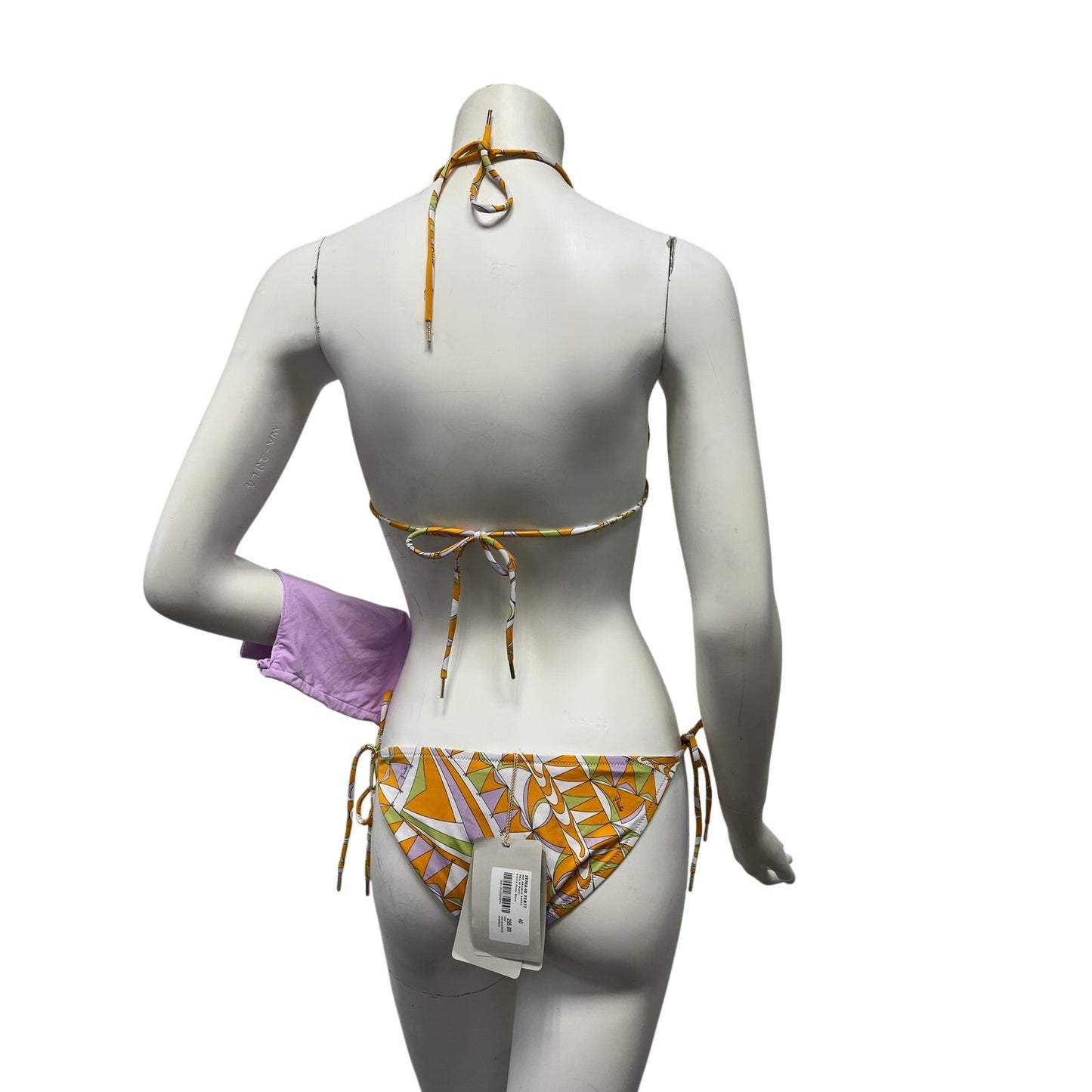NWT Emilio Pucci Printed Bikini Set w Dust Bag Signature Designer Swimwear