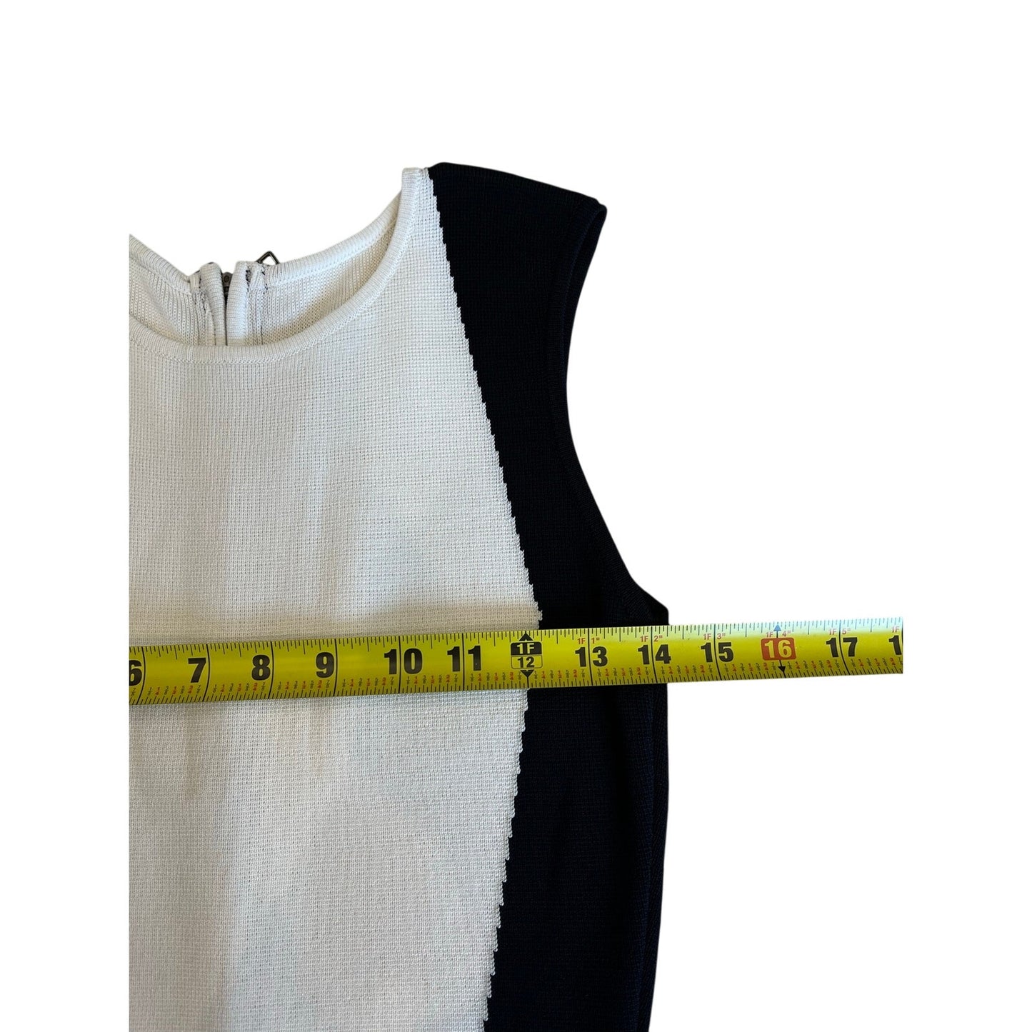 2000s Colorblock Knit Bodycon Midi Dress Black White Gray Sleeveless