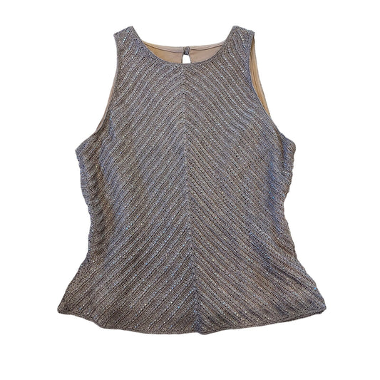 crochet beaded sleeveless evening top