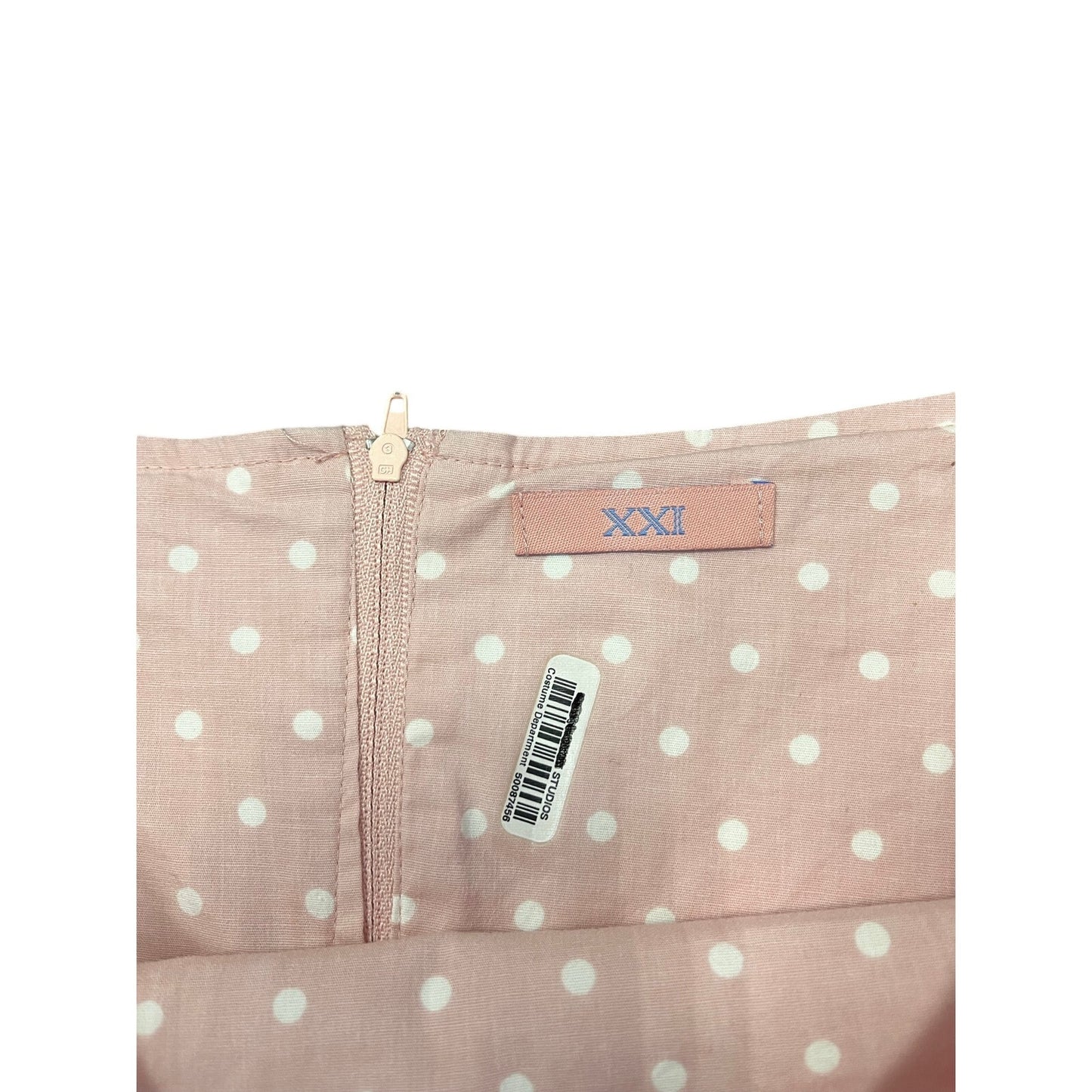 vintage f21 pink polka dot mini pleated skirt