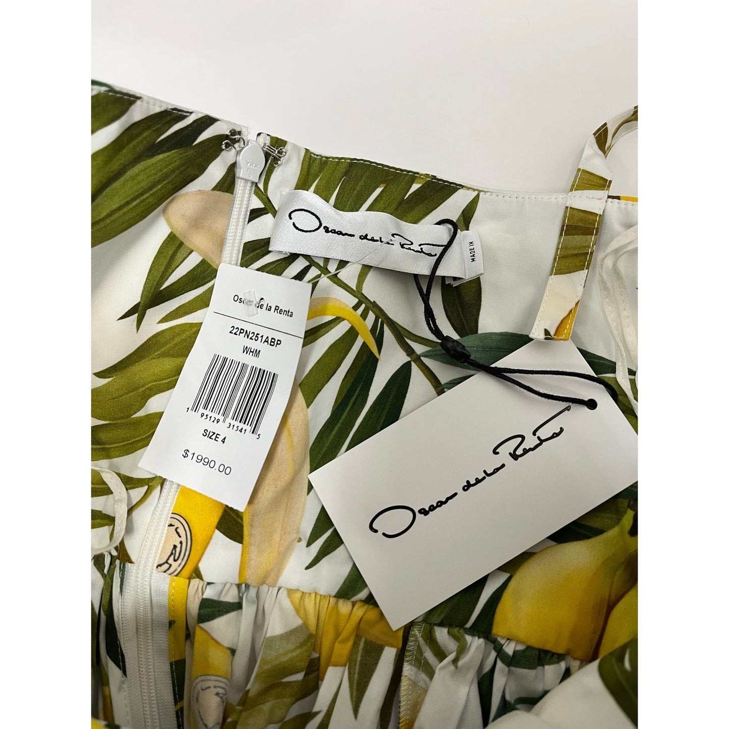 NWT Oscar de la Renta Banana Print Mini Dress $1990 Retail
