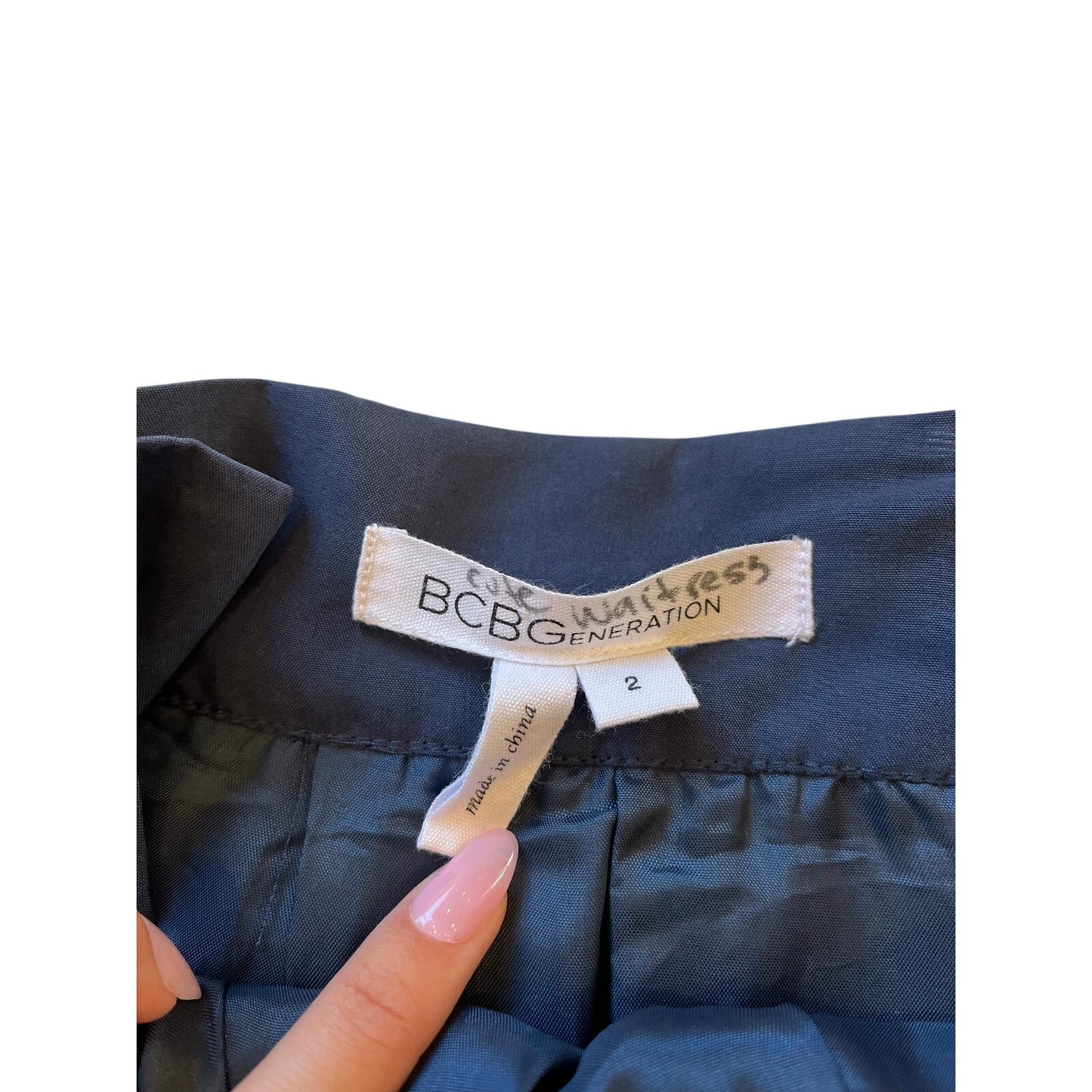 BCBGeneration Blue Colorblock Pleated Mini Skirt Size 2