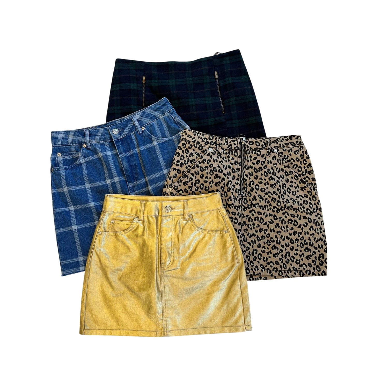 Topshop Mini Skirt Bundle Assorted Sizes 7 Pc SZ 2, 4, 6