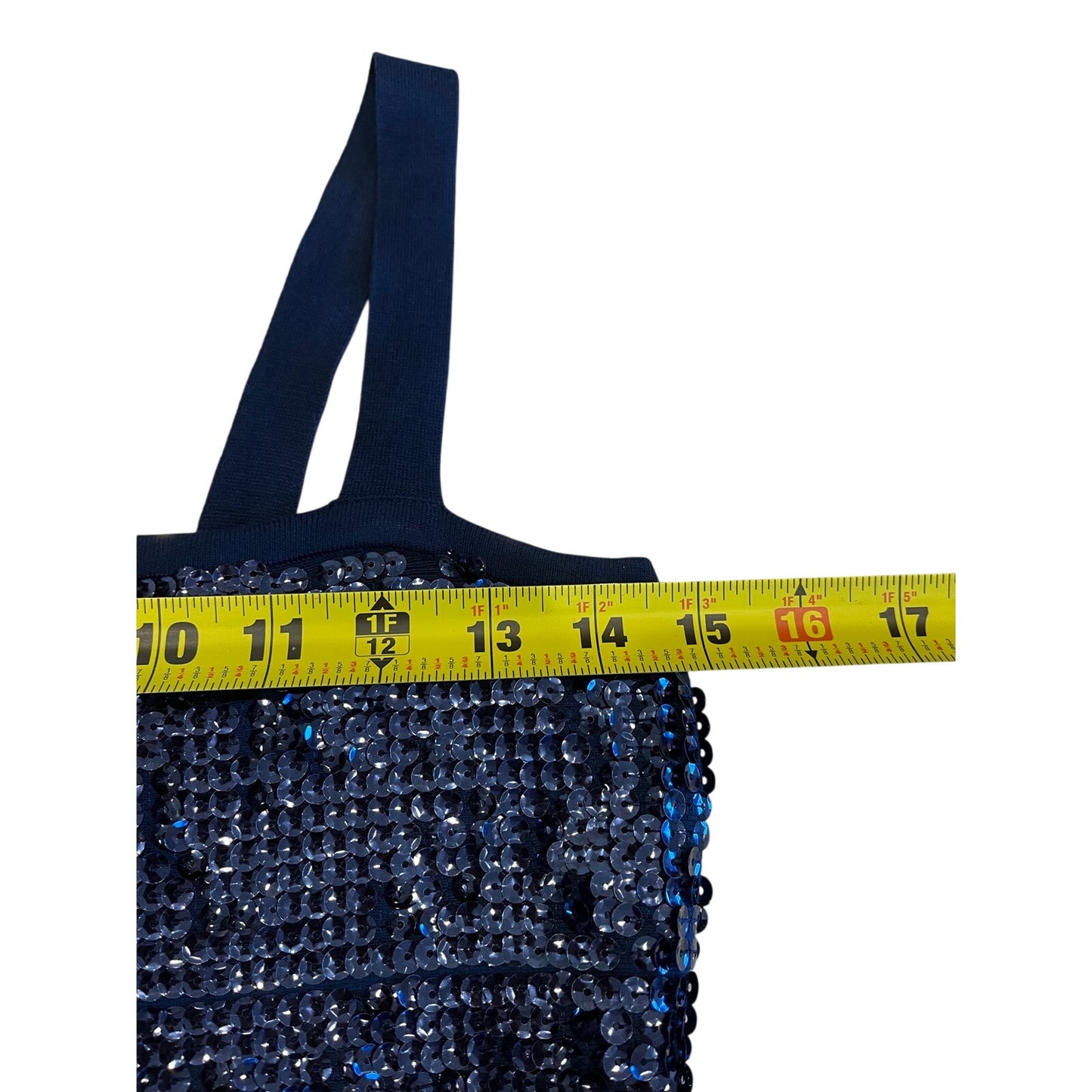 BCBG Max Azria Navy Sequin Bandage Bodycon Mini Dress Size M Cocktail Party