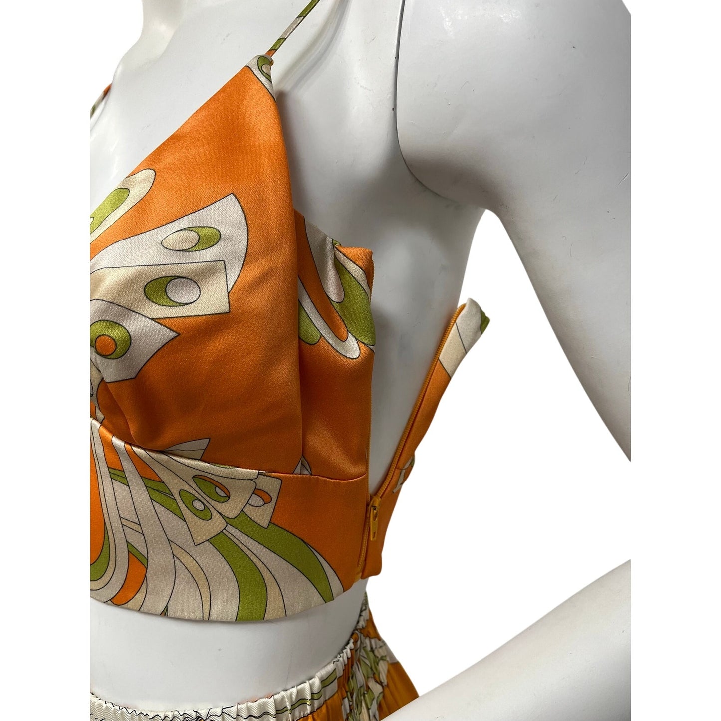 NWT Emilio Pucci Printed Crop Tank Top Made in Italy Signature Designer Print