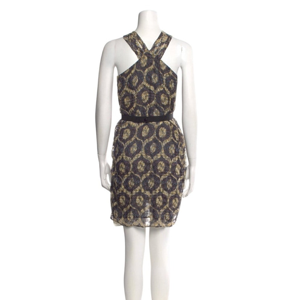 Isabel Marant halter neck keyhole dress silk blend