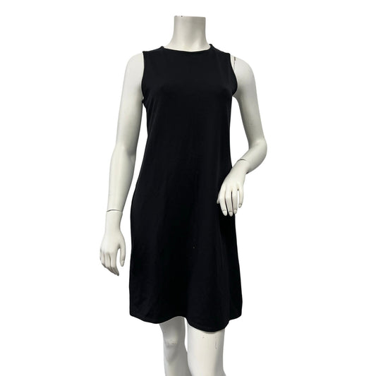 Eileen Fisher Black Sleeveless Dress Organic Cotton Knit