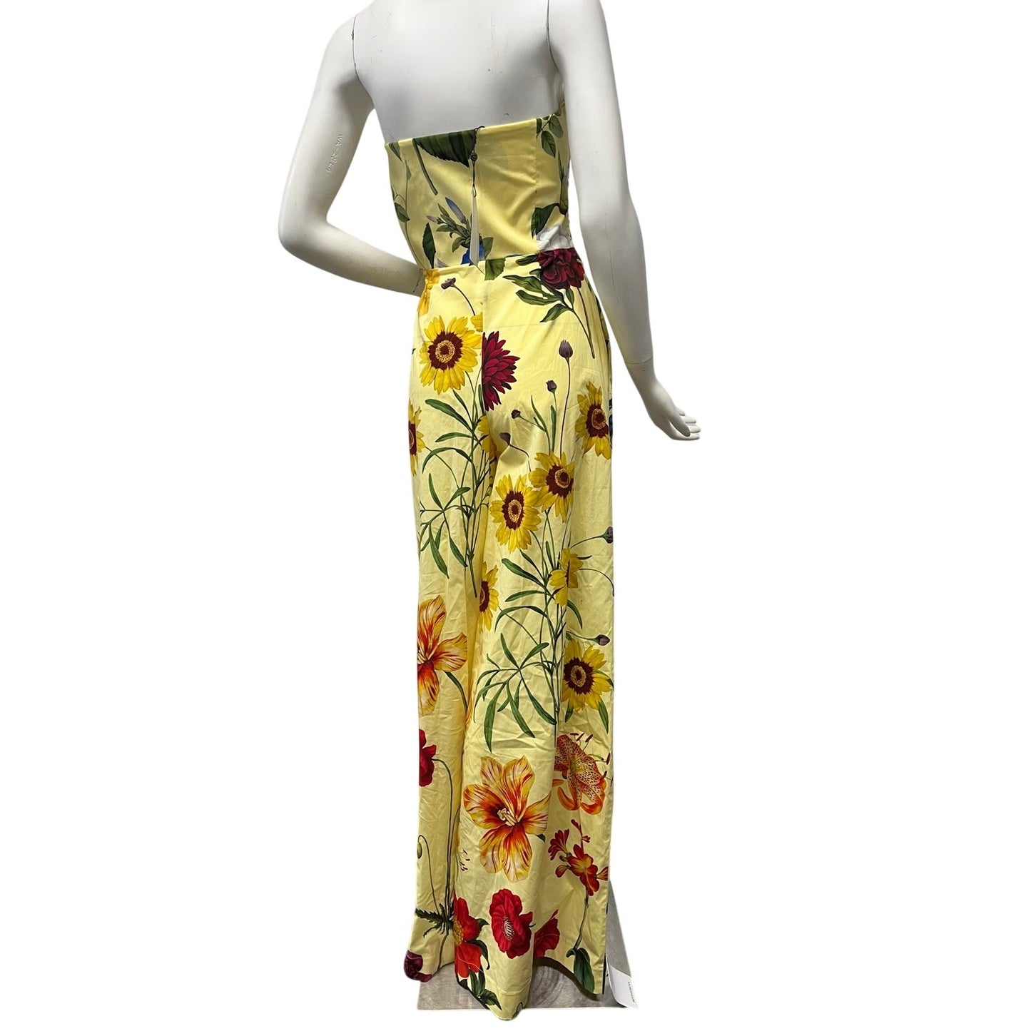NWT Oscar de la Renta Floral Botanical Cotton Blend Jumpsuit Size 4 $2890 Retail