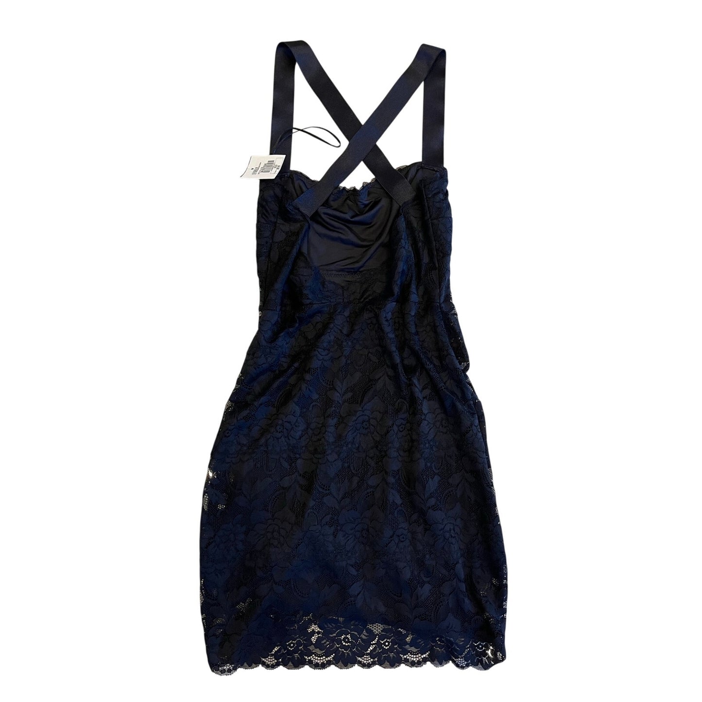 Guess Los Angeles Black Lace Bodycon Midi Dress Size M NWT