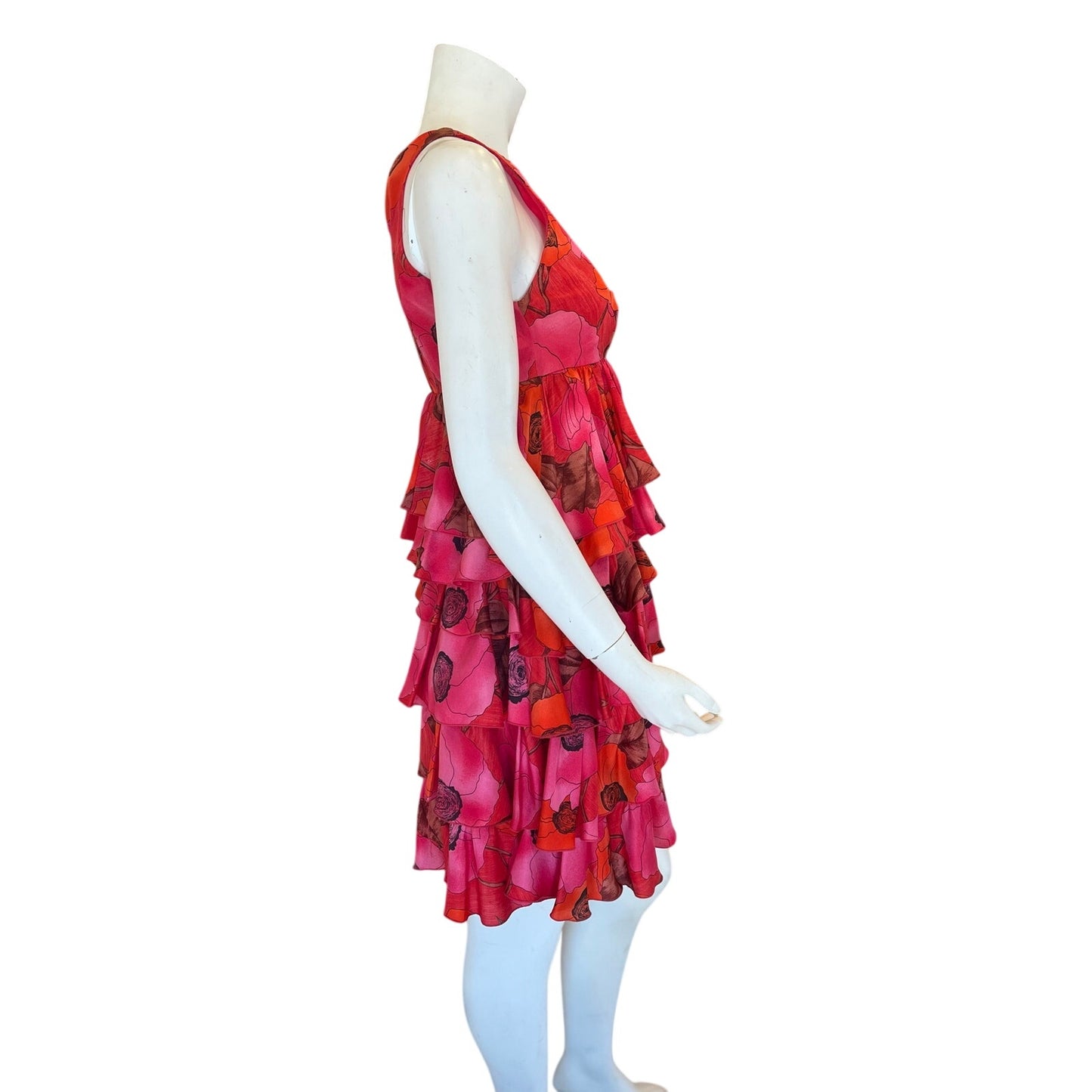 zara NWT floral ruffle dress sz m