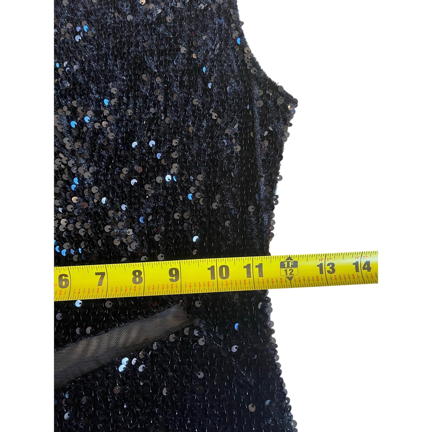Fora Black Sequin Mesh Cutout Bodycon Mini Dress Sleeveless Party Cocktail