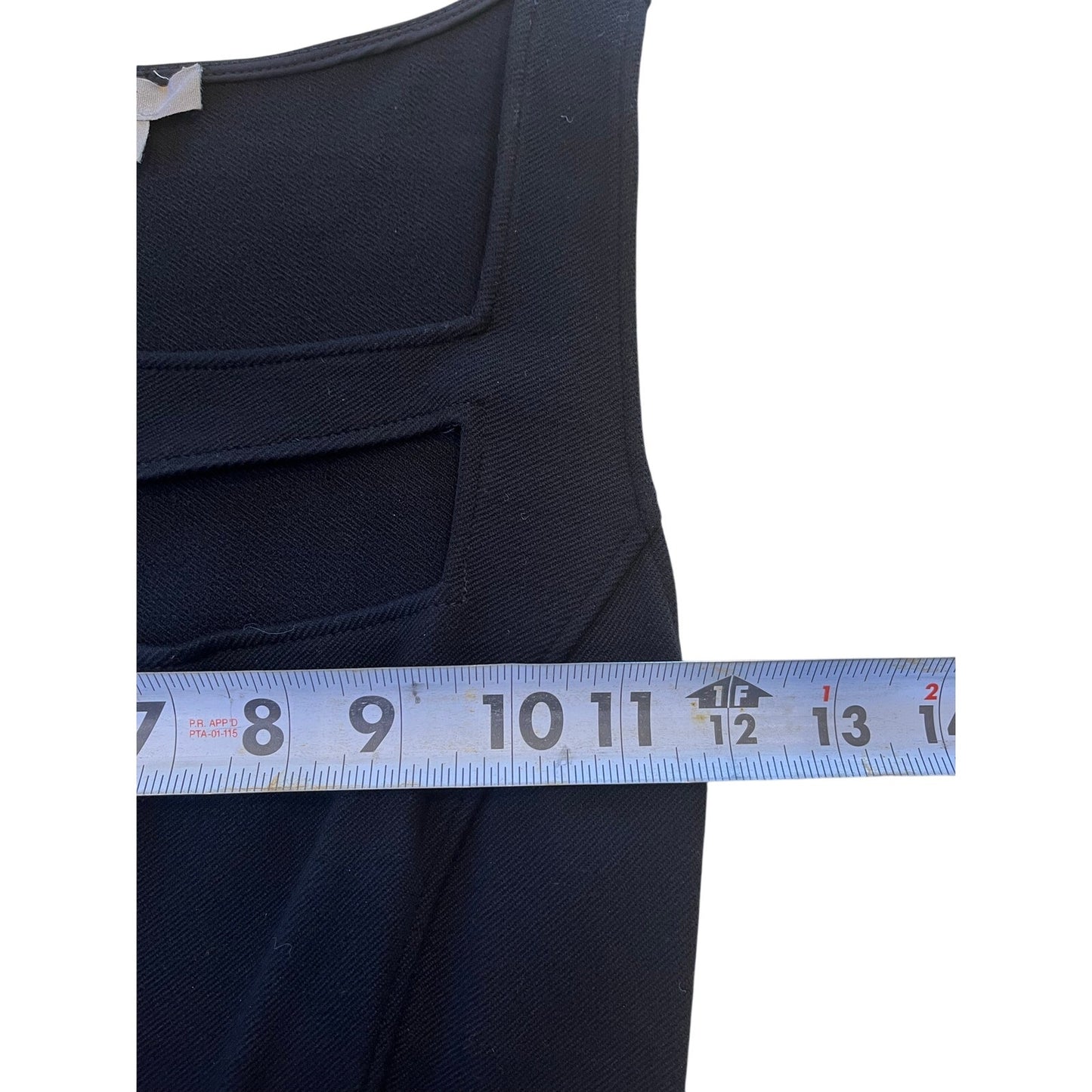 HELMUT Black Cutout Sheath Dress Silk Lined Sleeveless Bodycon USA Made Size P