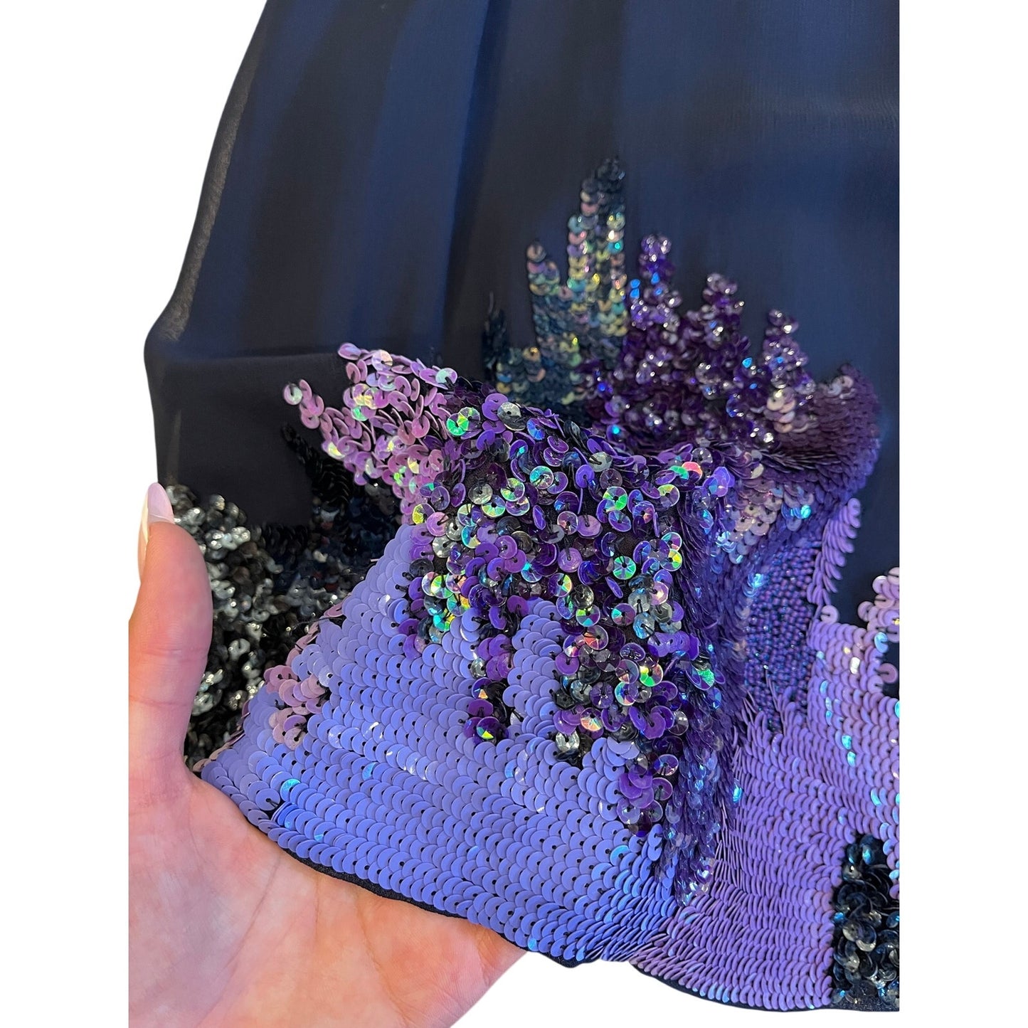 French Connection 2000s Purple Sequin Embellished Slip Party Dress US 0 XS