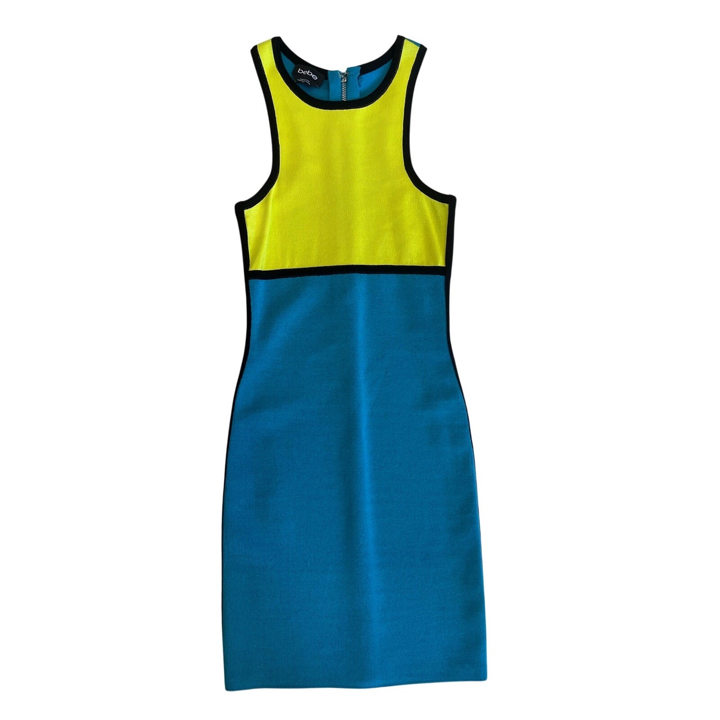 y2k bebe bodycon bandage dress colorblock