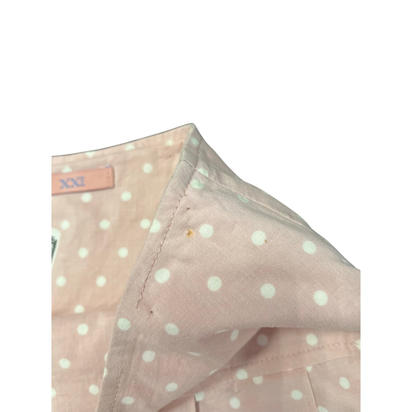 vintage f21 pink polka dot mini pleated skirt