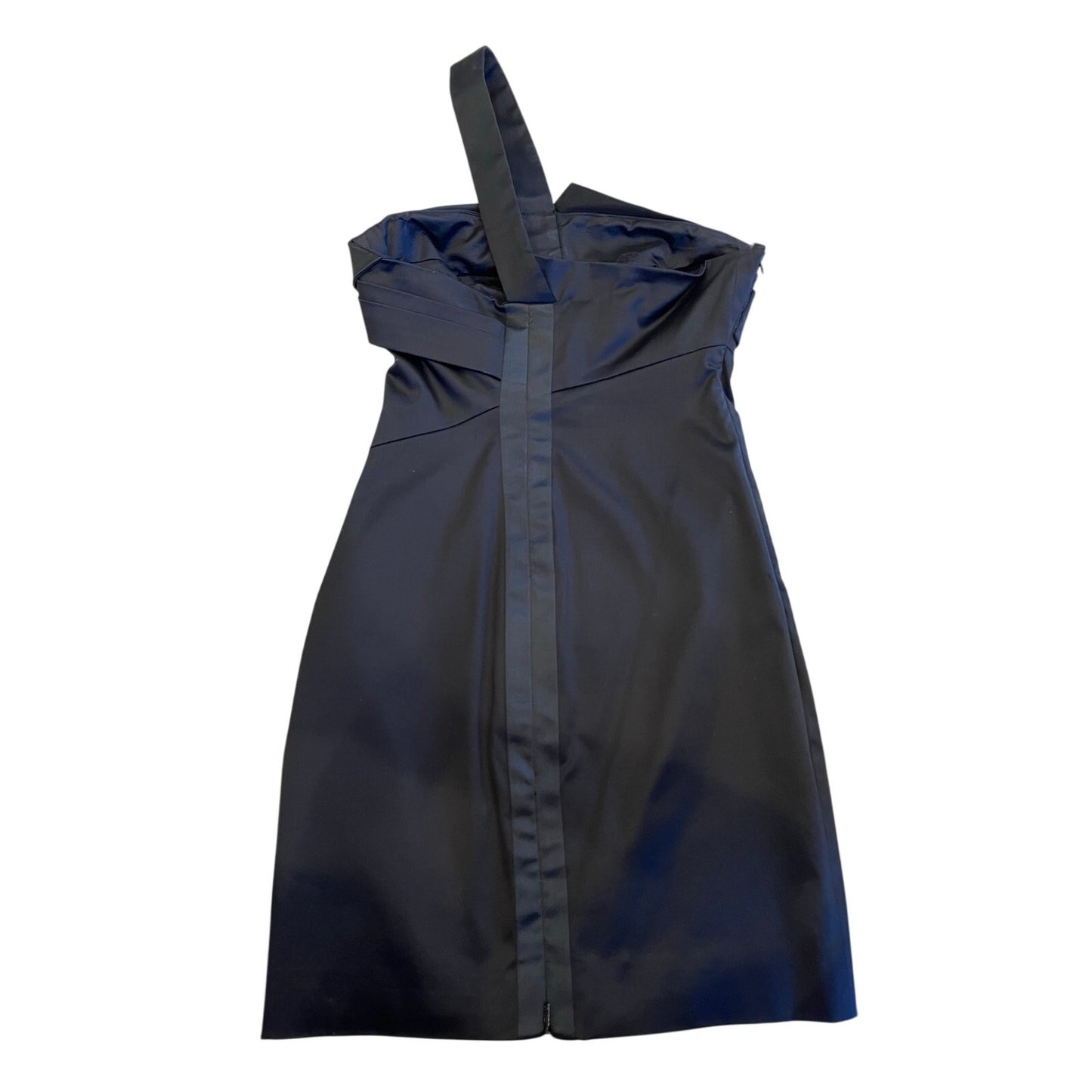 Versace Black Satin One Shoulder Cocktail Dress IT 38 US 2