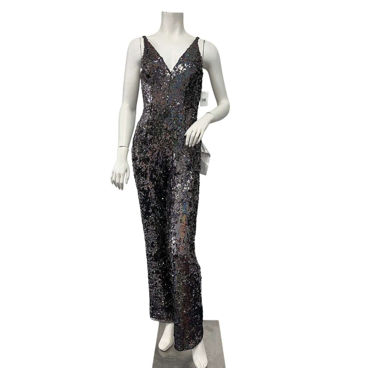 NWT Dress The Population Black Sequin Evening Jumpsuit Size Small