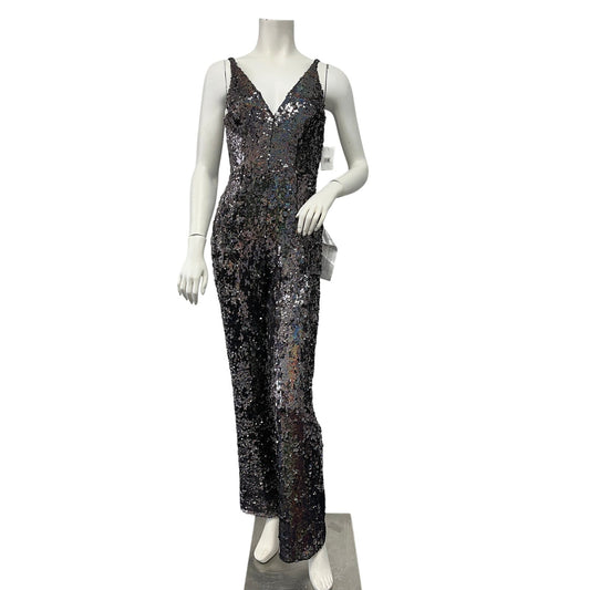NWT Dress The Population Black Sequin Evening Jumpsuit Size Small