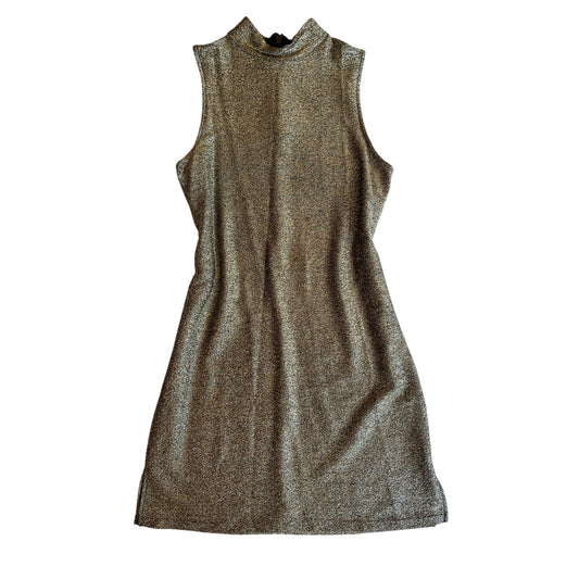 gold topshop shiny dress