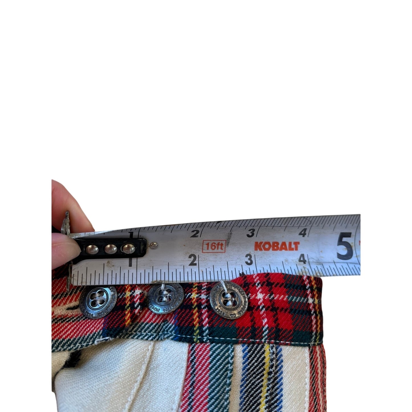 Vintage 100% Wool Plaid Pleated Mini Skirt Made in Canada Size S/M Tartan Preppy