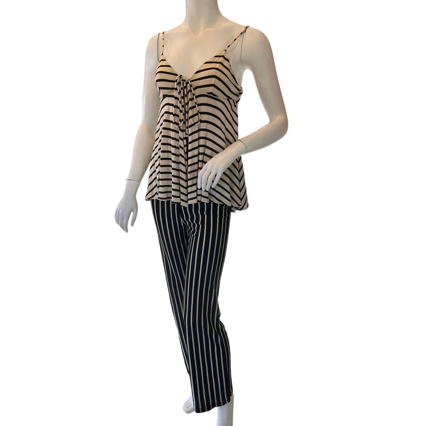 Vintage Moschino Striped Wide Leg Jumpsuit Italy Size 44 US 10