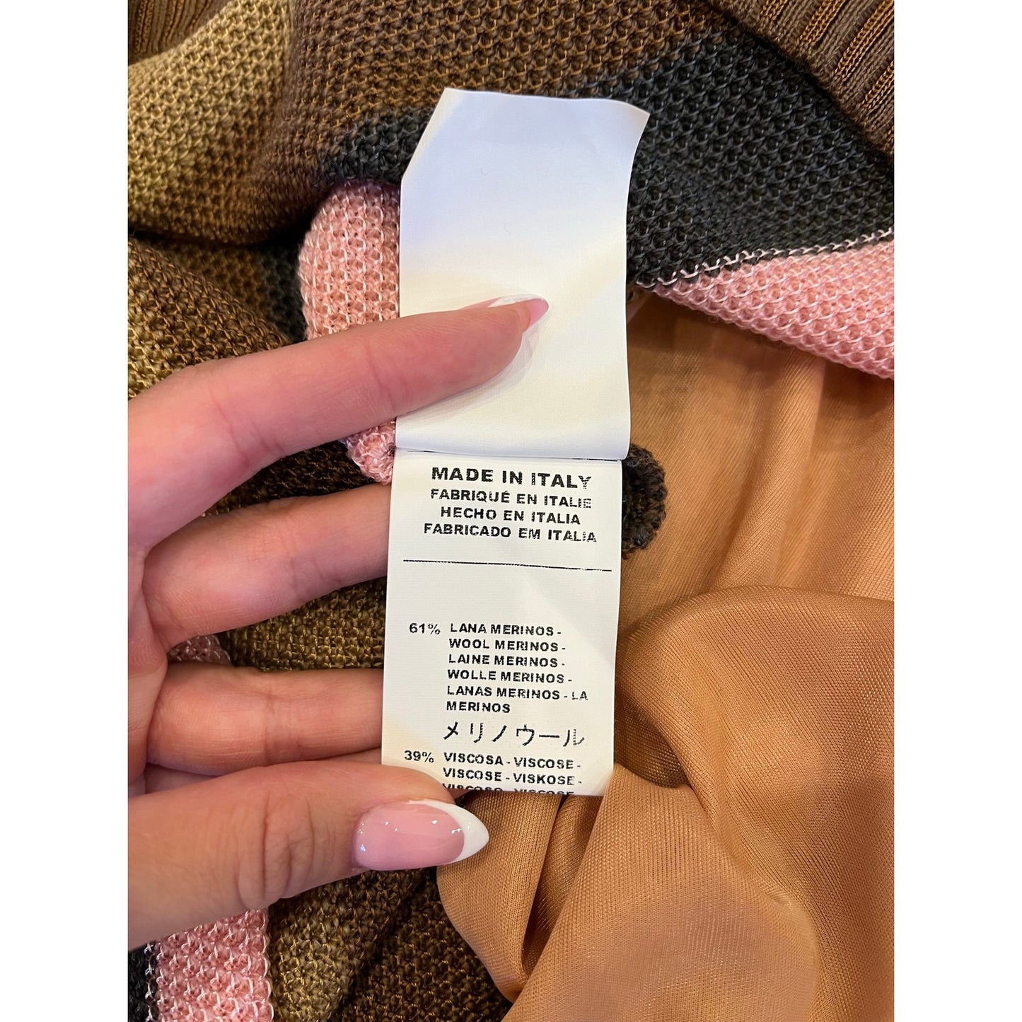 M Missoni Merino Wool Striped Knit Midi Maxi Dress Made in Italy